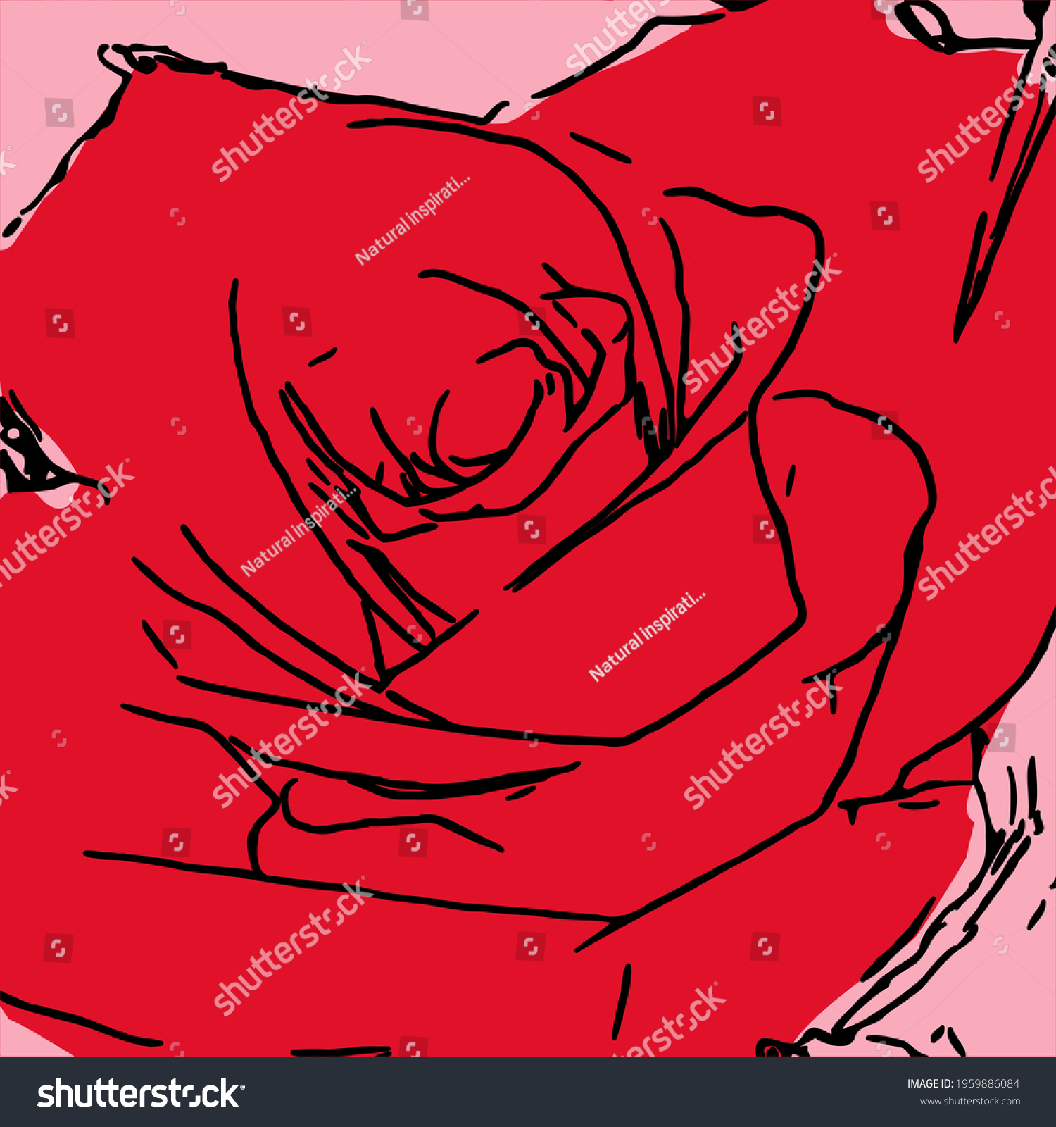 Vector Red Rose Pink Background Abstract Stock Vector (Royalty Free) 1959886084 Shutterstock