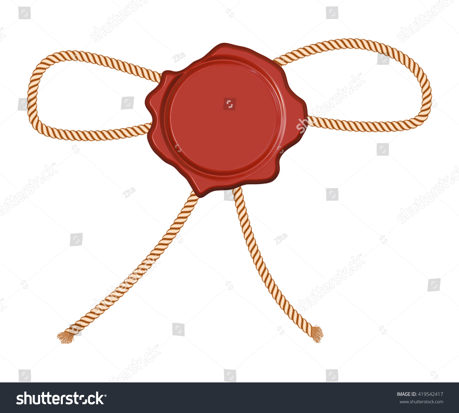 Vector Red Wafer Wax Seal Stock Vector Royalty Free 419542417 Shutterstock 1941