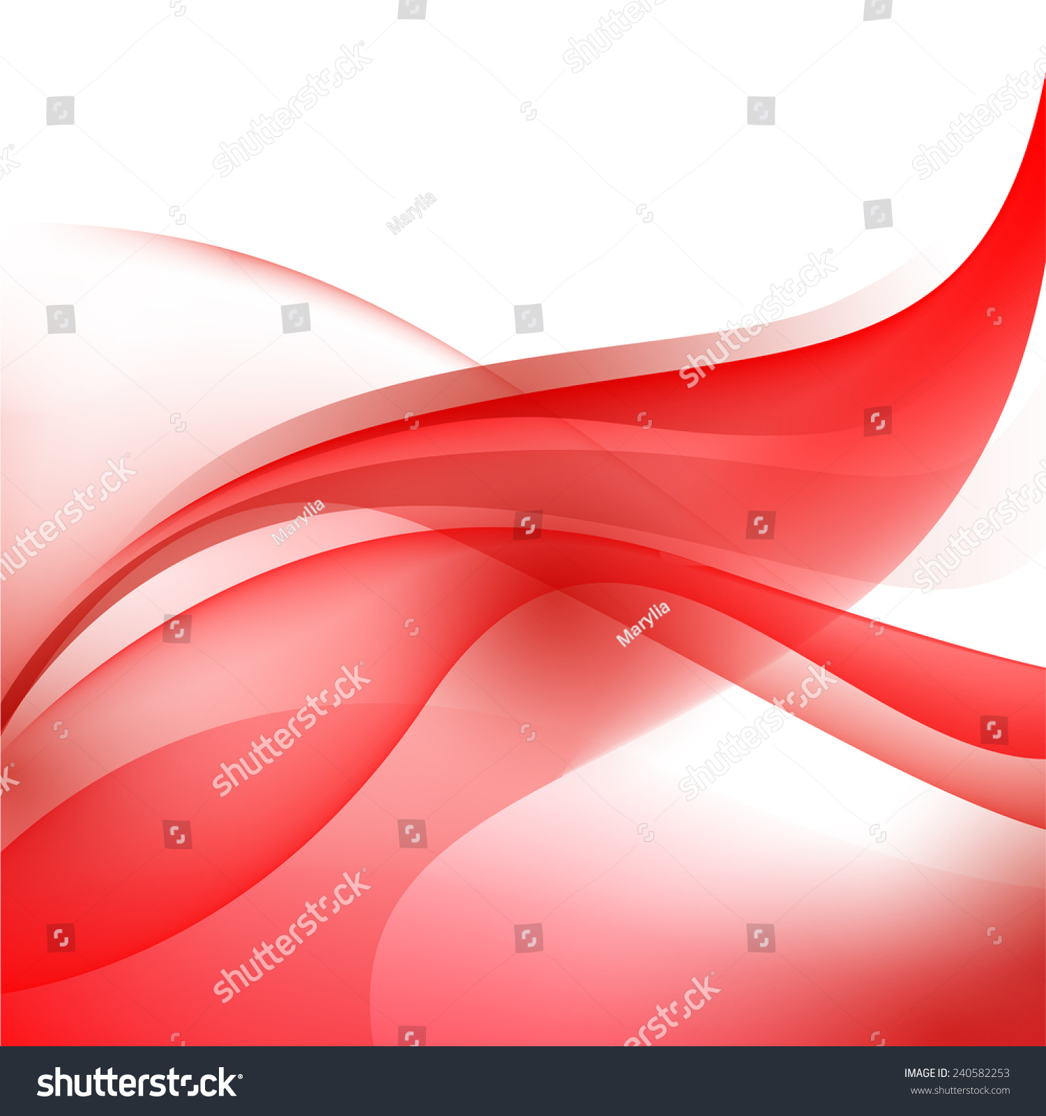 Vector Red Wavy Abstract Background - 240582253 : Shutterstock