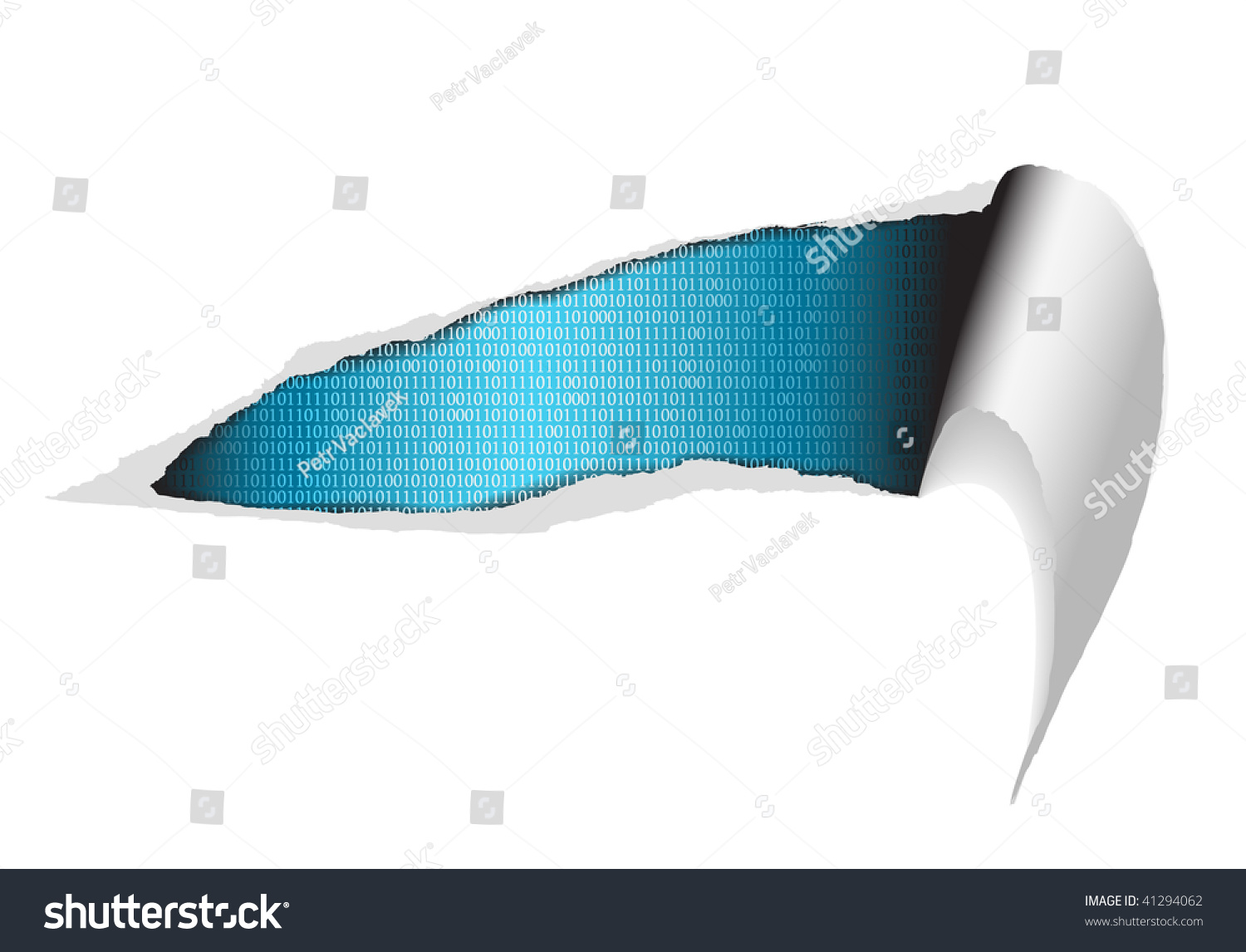 Vector Ripped Paper Abstract Technical Background Stock Vector (Royalty ...