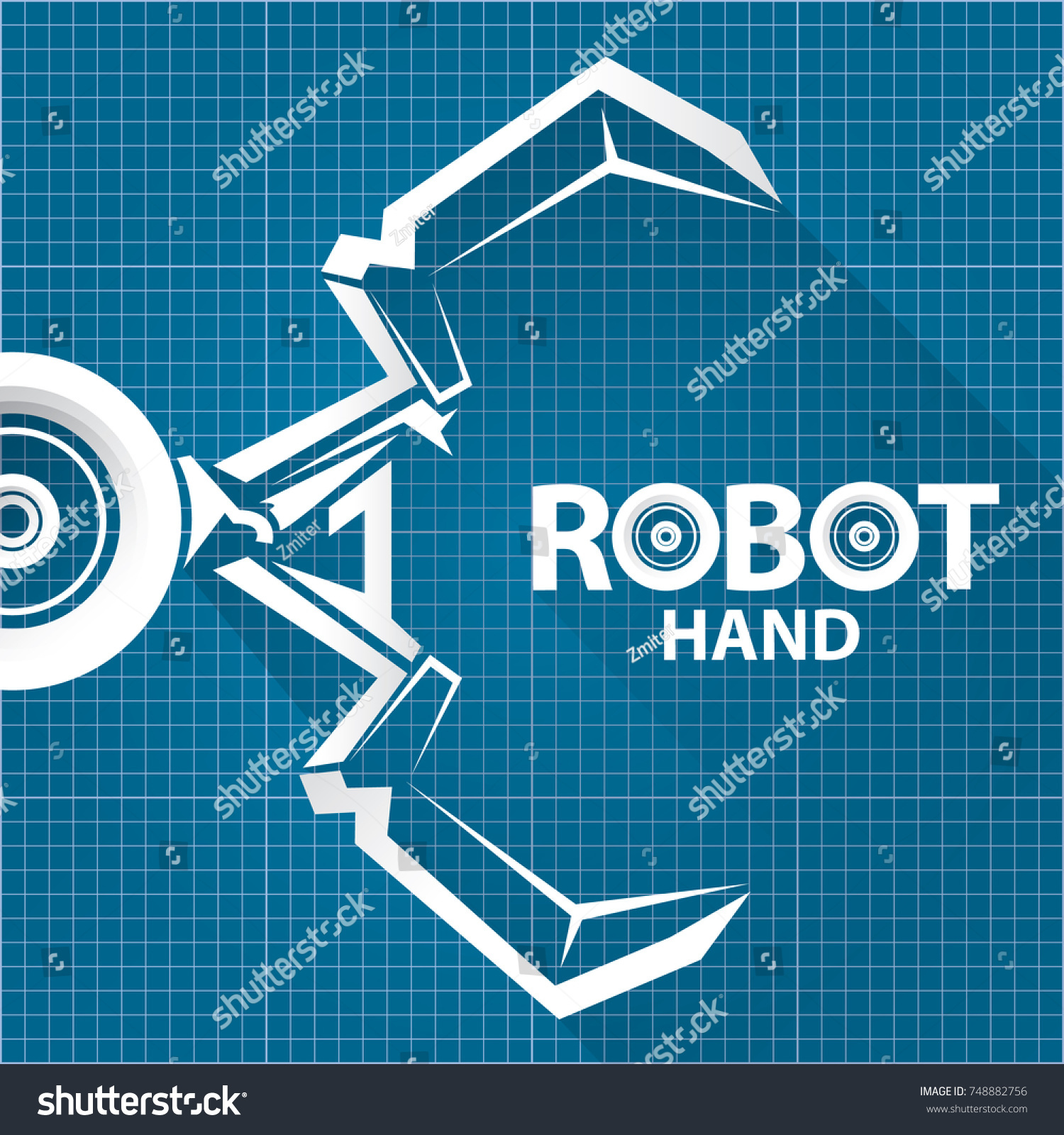 pics Paper Robot Hand Template shutterstock