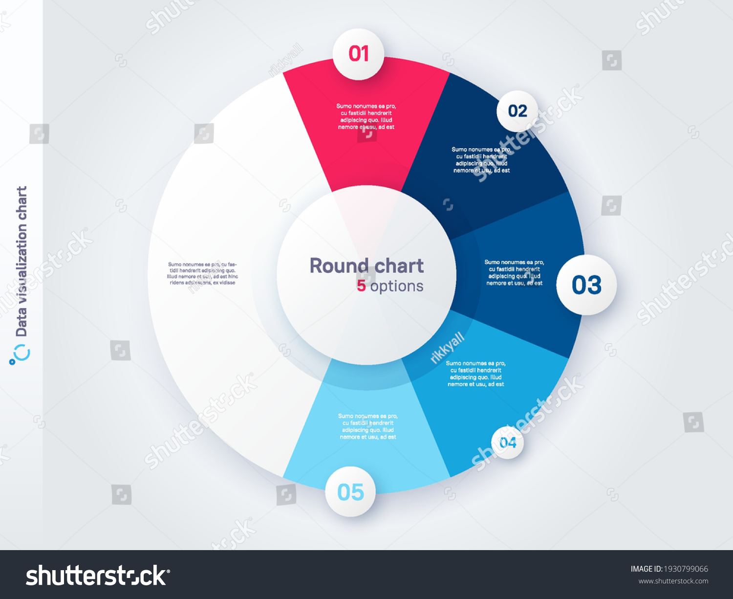 Vector Round Circle Infographic Chart Template Stock Vector (Royalty ...