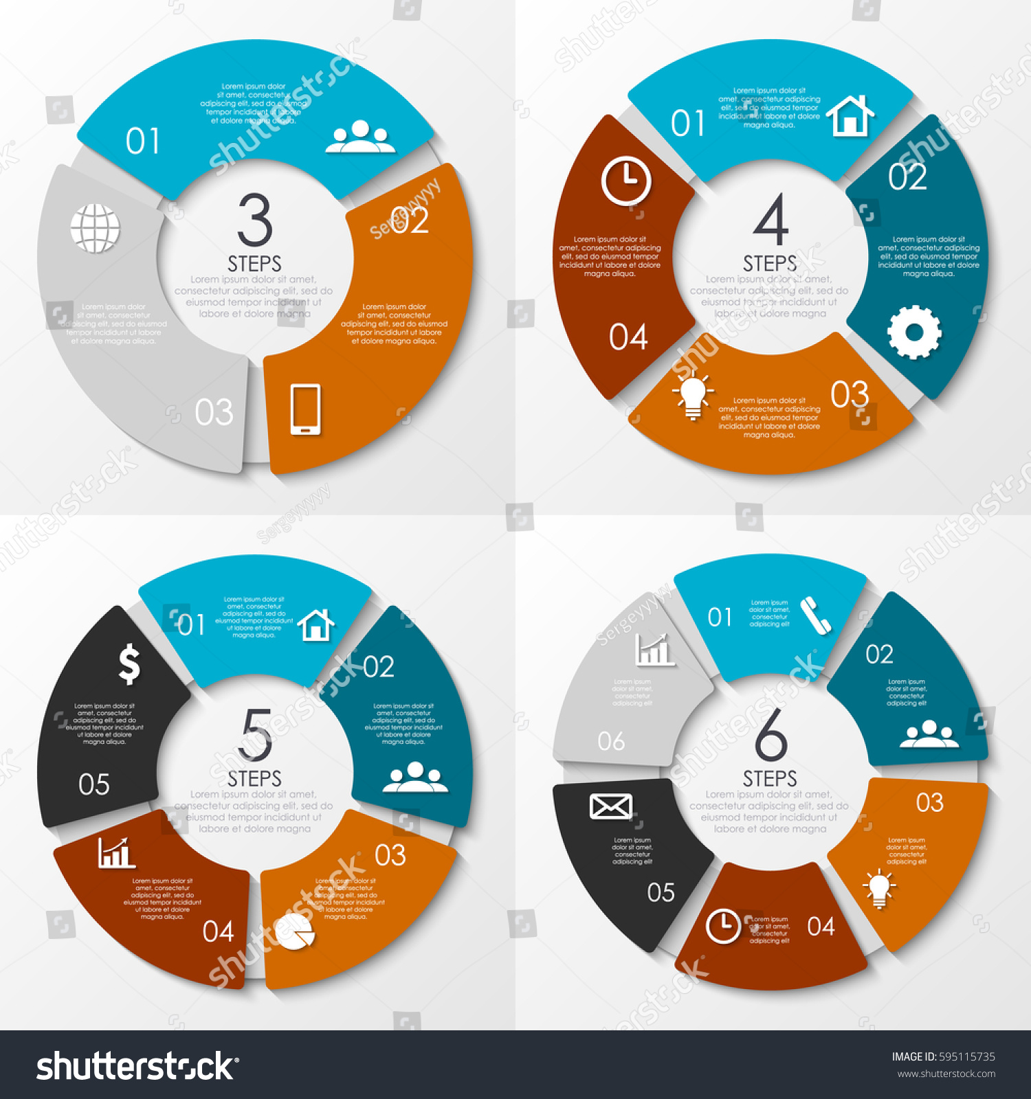 vector round infographics template circle diagram stock vector