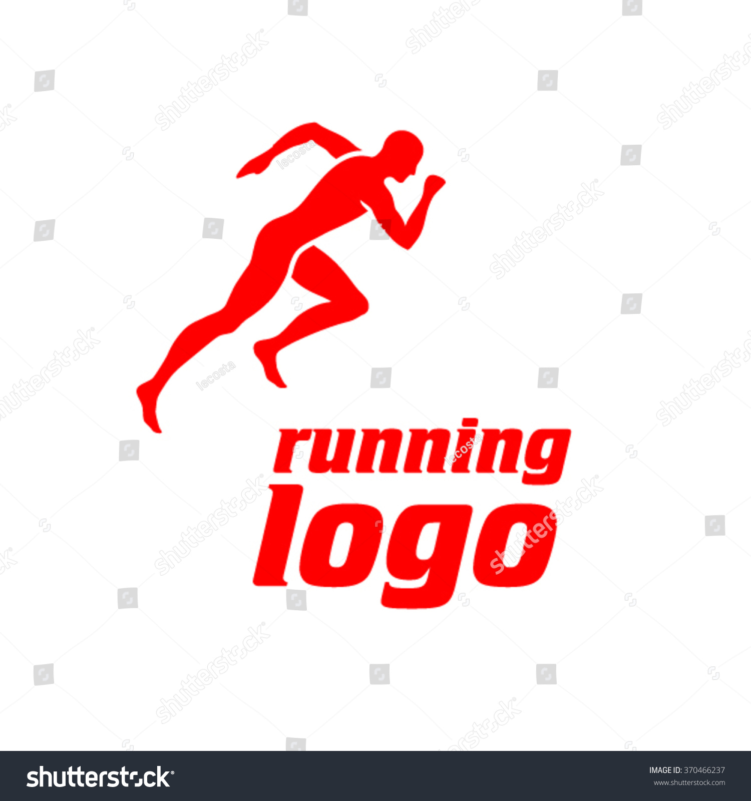 Vector Runner Logo Stock Vector 370466237 - Shutterstock