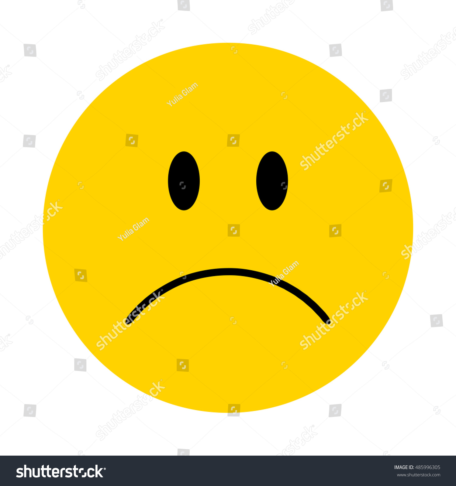 Vector Sad Face Stock Vector 485996305 - Shutterstock