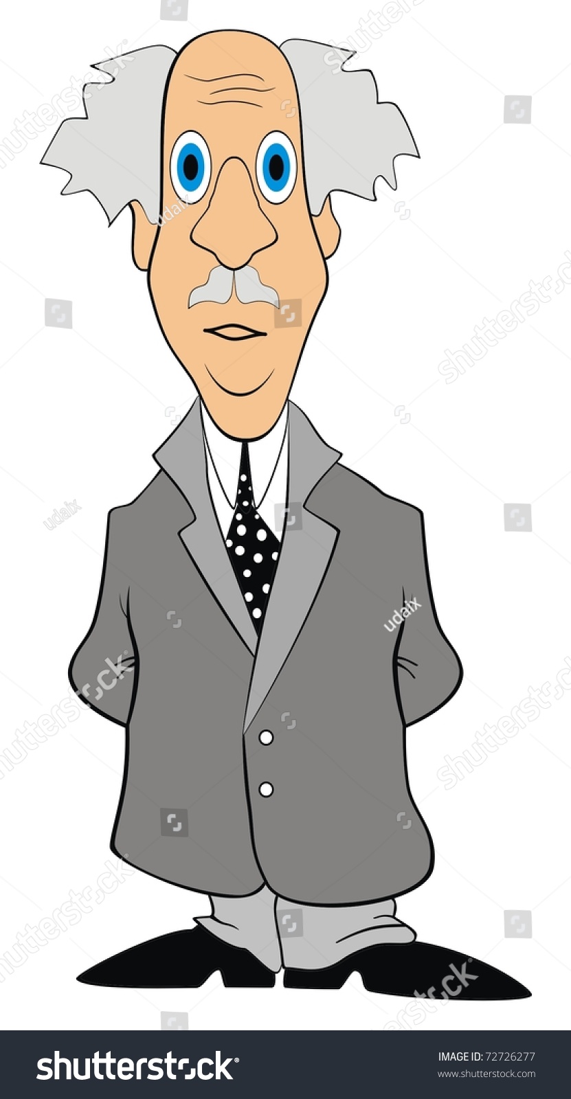 Vector Scientist Cartoon Character Old Man Stock Vector (Royalty Free ...