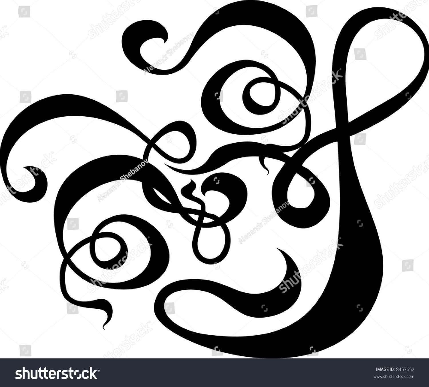 Vector Scroll Pattern Painting Backgrounds - 8457652 : Shutterstock