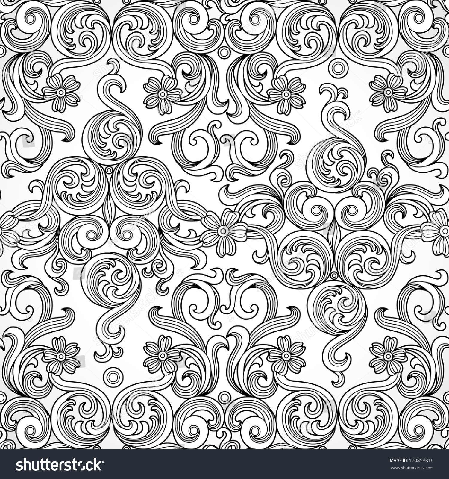 Vector Seamless Background Victorian Style Traditional Stock Vector ...