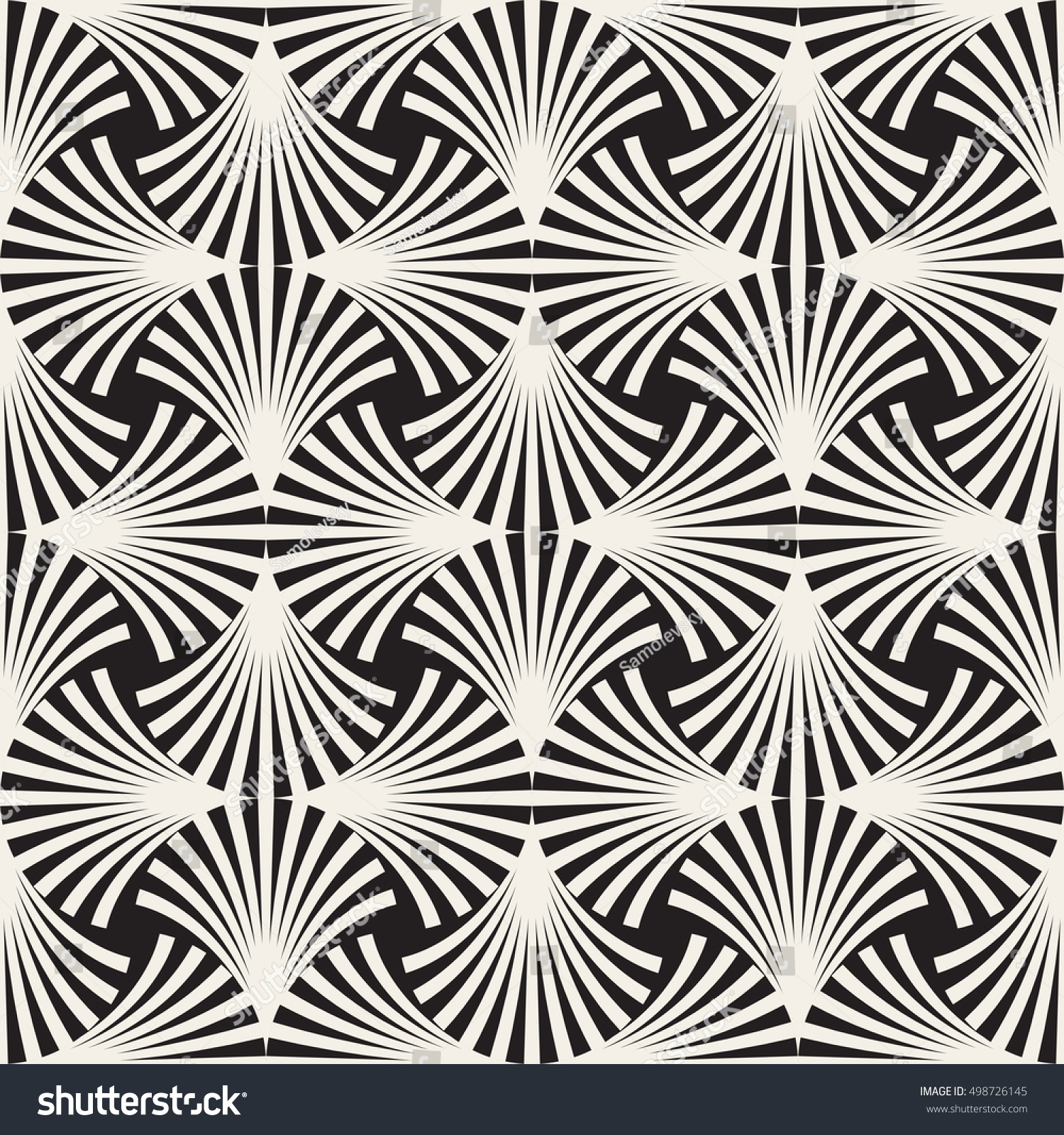 Vector Seamless Black White Arc Lines: vector de stock (libre de ...