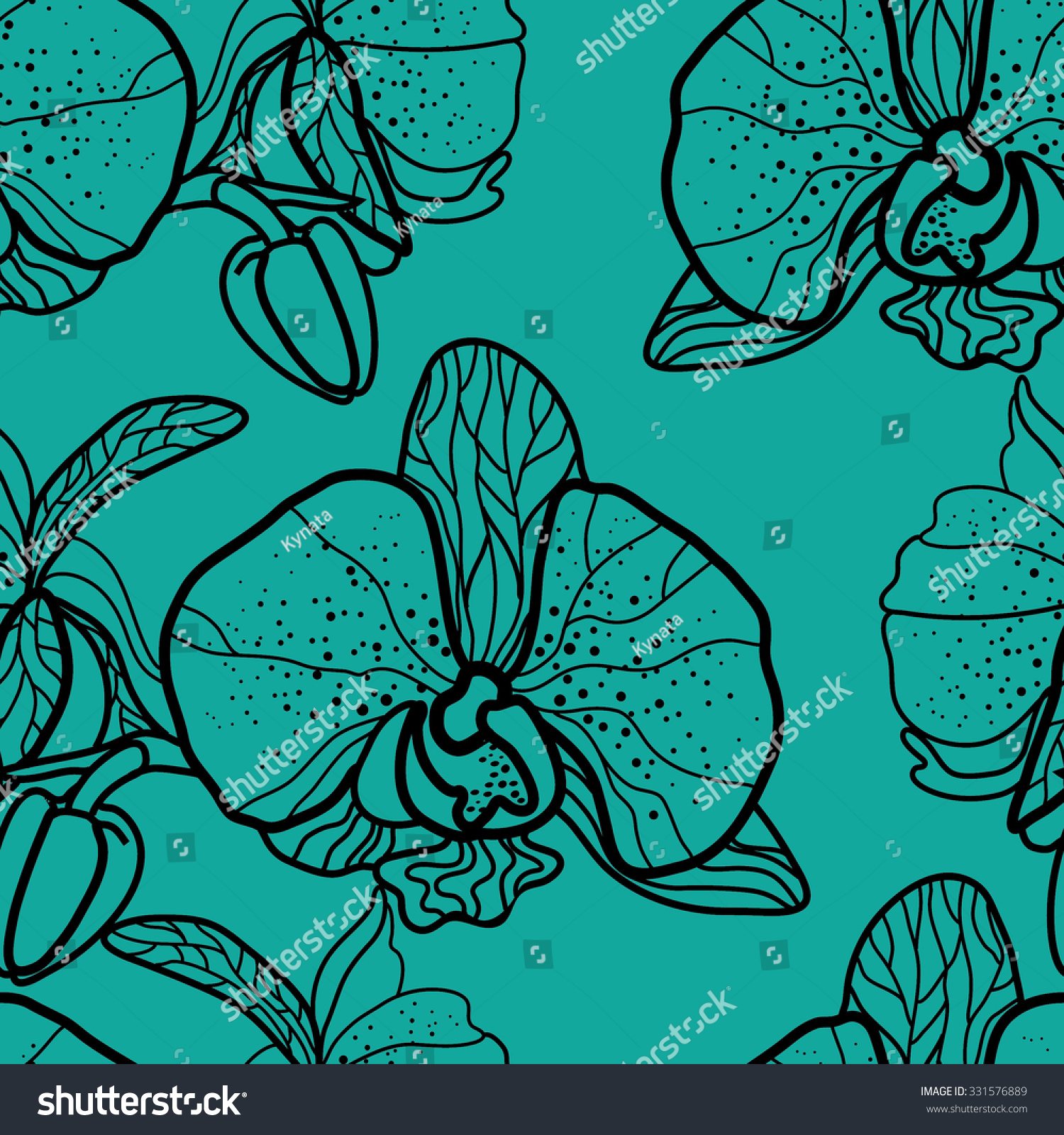 Vector Seamless Floral Pattern Freehand Drawing Stock Vector Royalty Free 331576889 Shutterstock 3954