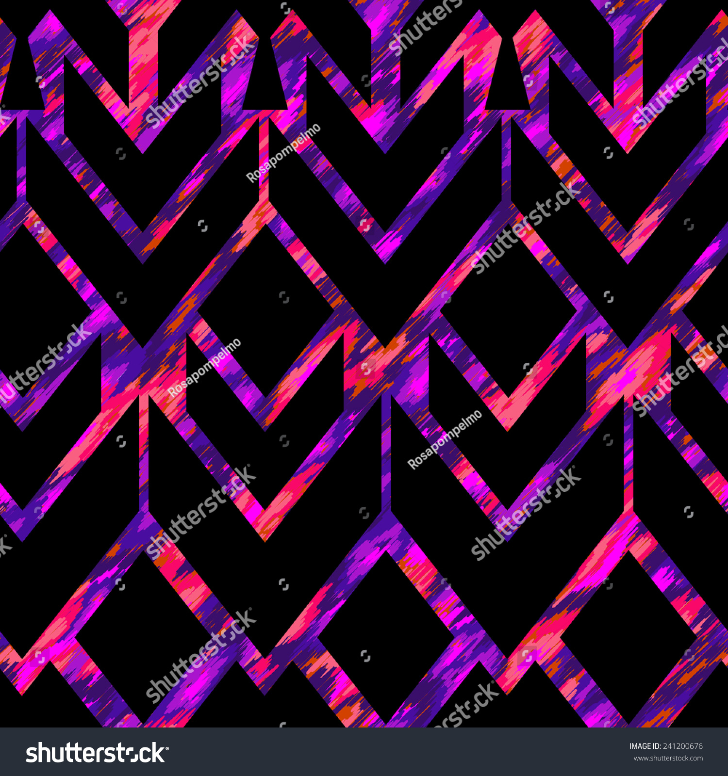 Vector Seamless Geometric Fashionable Tribal Pattern. Black Geometric ...