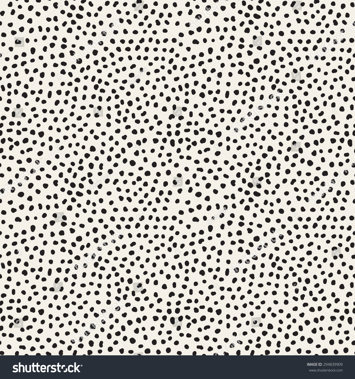 Vector Seamless Pattern Hand Drawn Polka Stock Vector Royalty Free