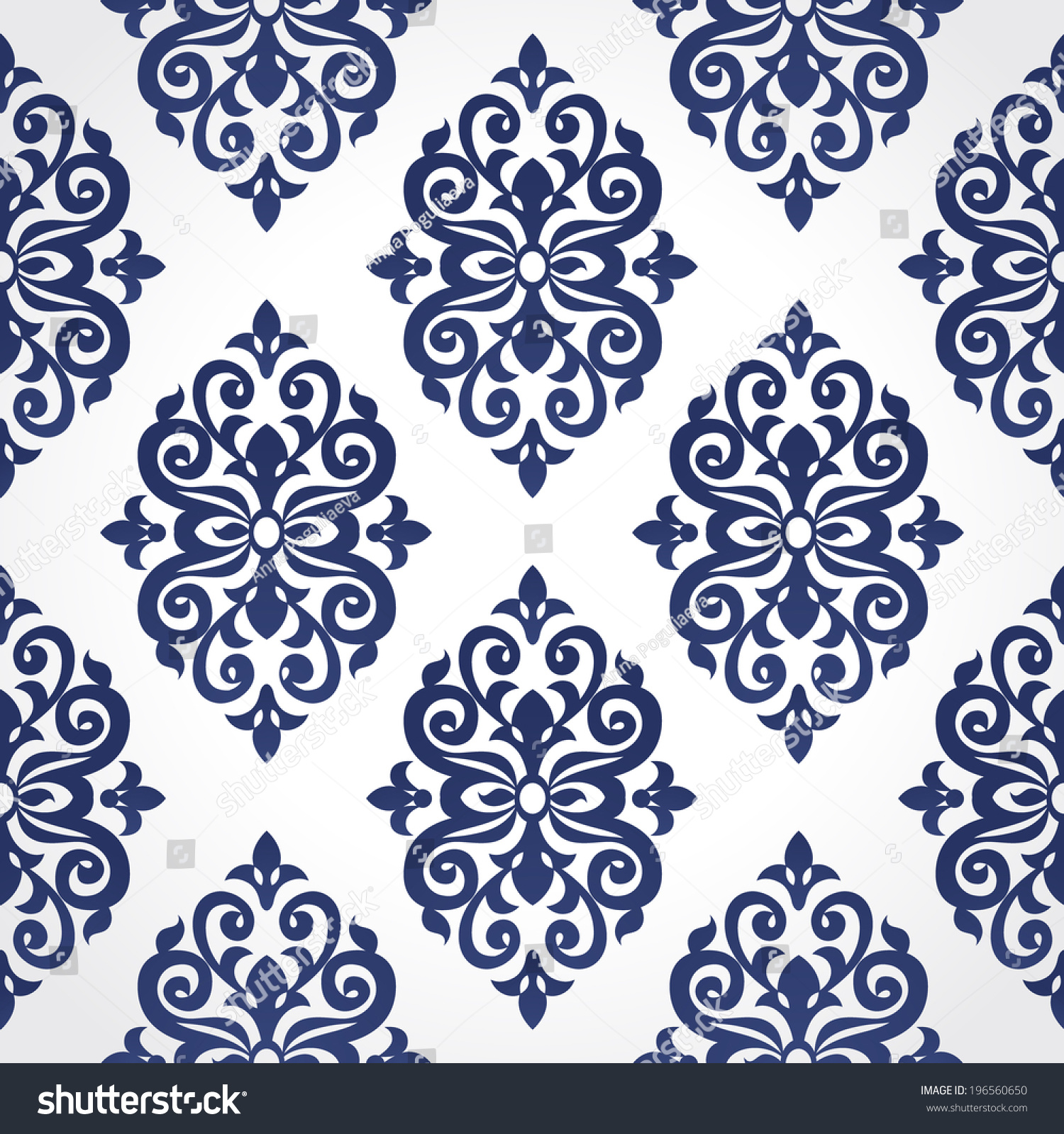 Vector Seamless Pattern In Victorian Style. Element For Design And ...