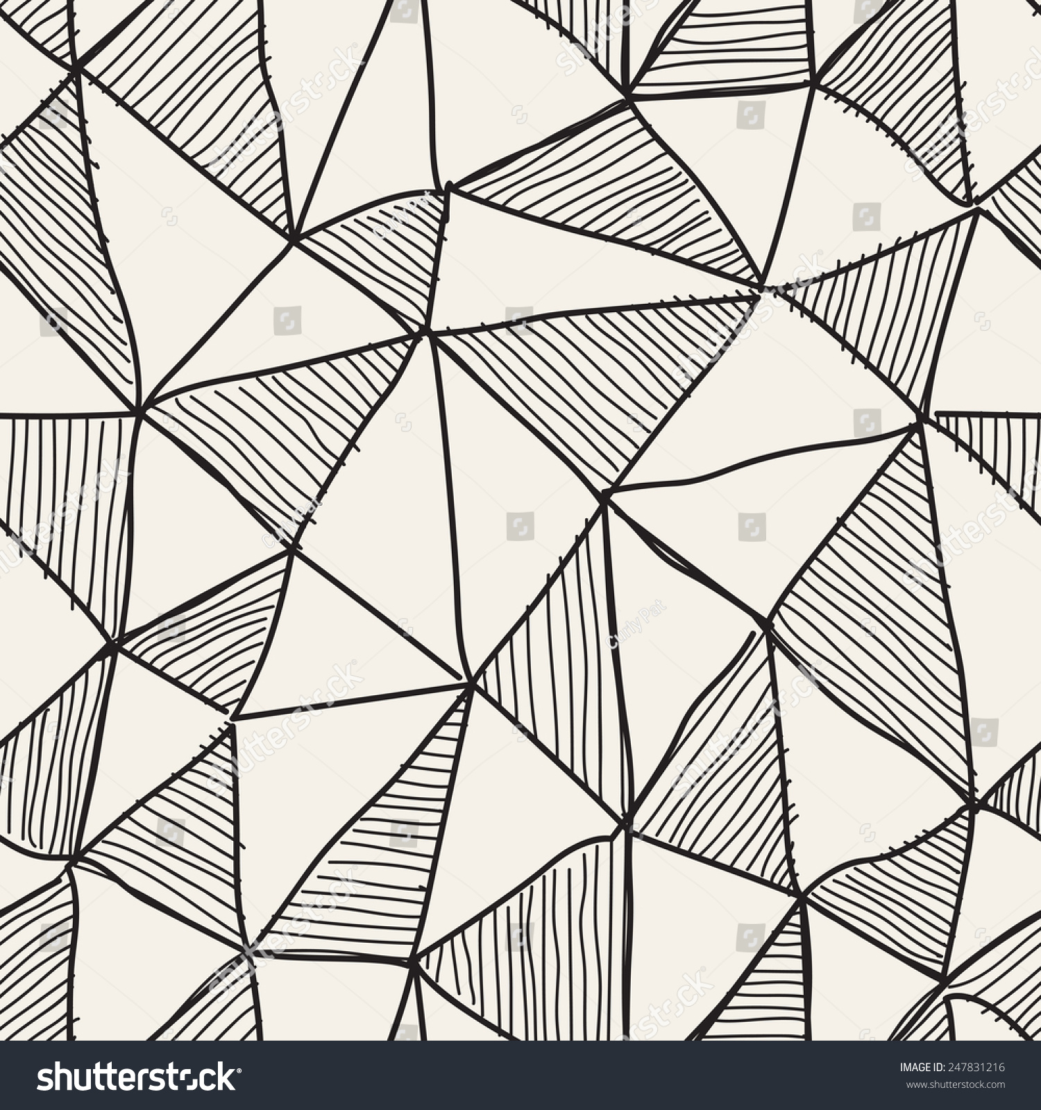 Vector Seamless Pattern Irregular Abstract Linear Stock Vector ...