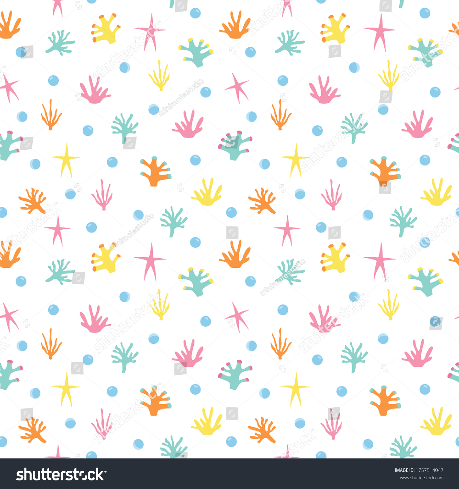SVG of Vector seamless pattern of colorful coral. svg