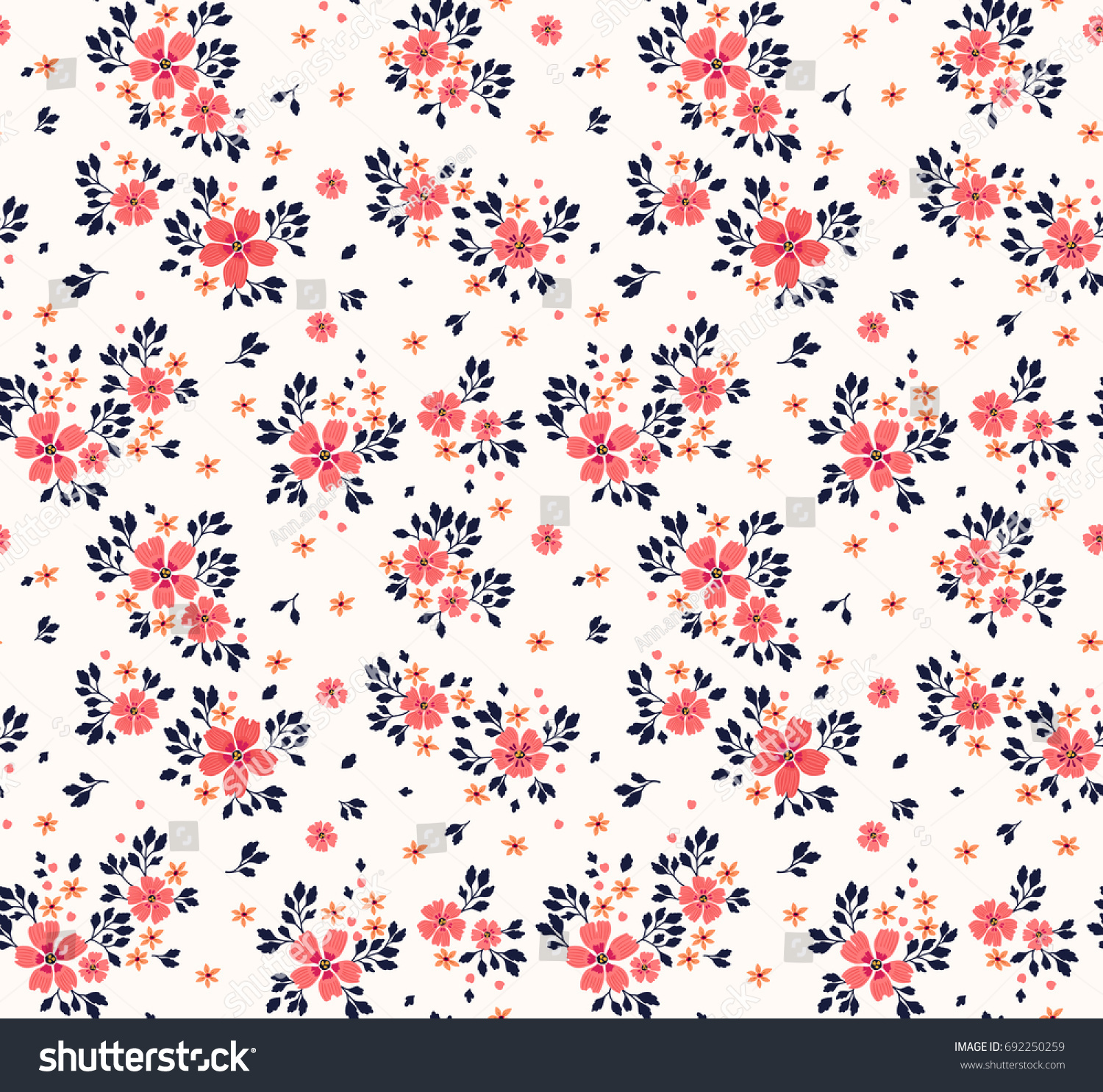 Vector Seamless Pattern Pretty Pattern Small Stock Vector (Royalty Free ...