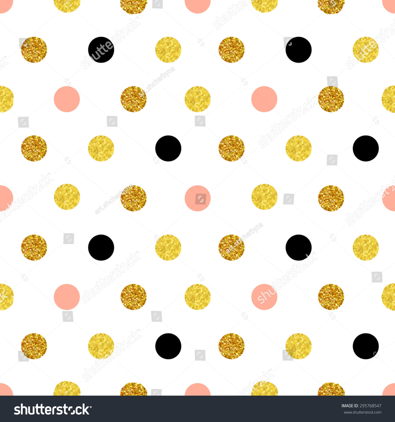Vector Seamless Pattern Dots Rose Gold Stock Vector 295768547 ...