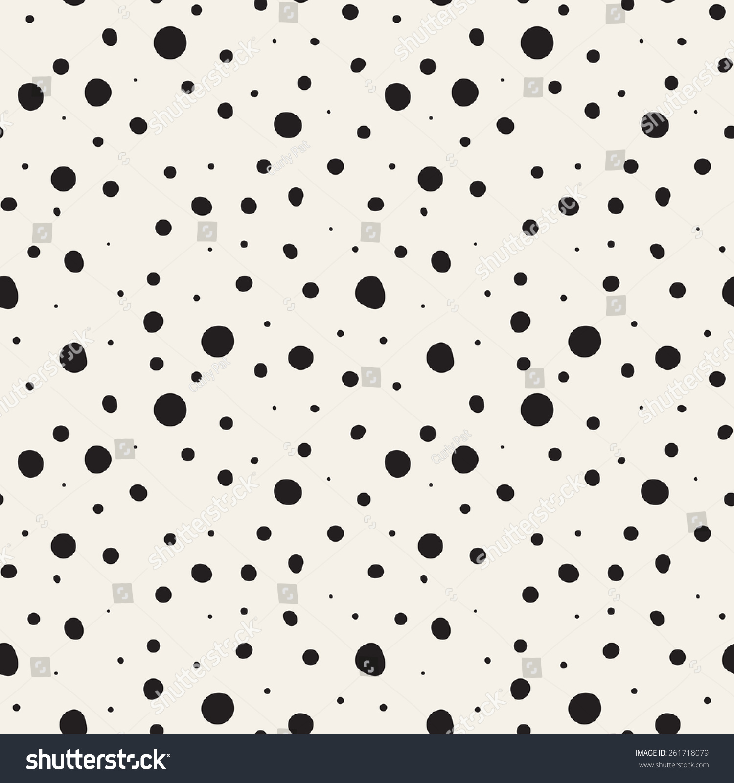 Vector Seamless Pattern With Dotted Circles. Stylish Background With ...