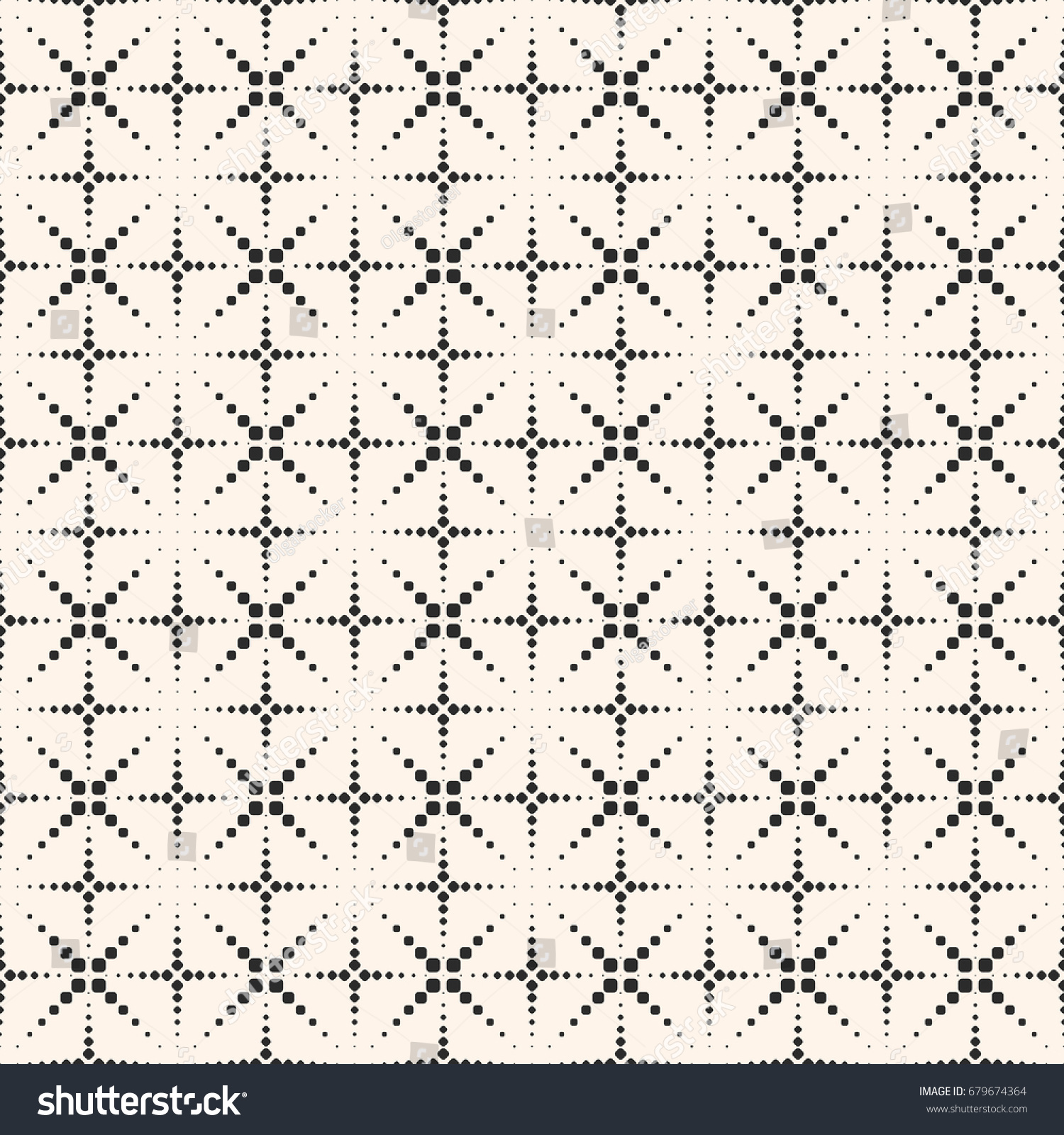 Vector Seamless Pattern Halftone Dotted Lines Stock Vector (Royalty ...