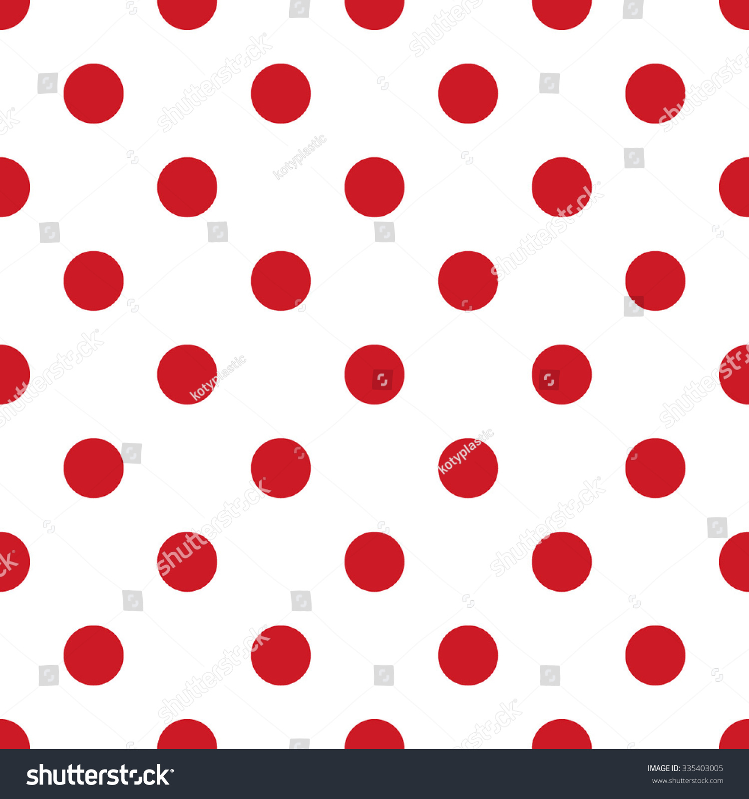 Vector Seamless Pattern Red Dots On Stock Vector (Royalty Free) 335403005