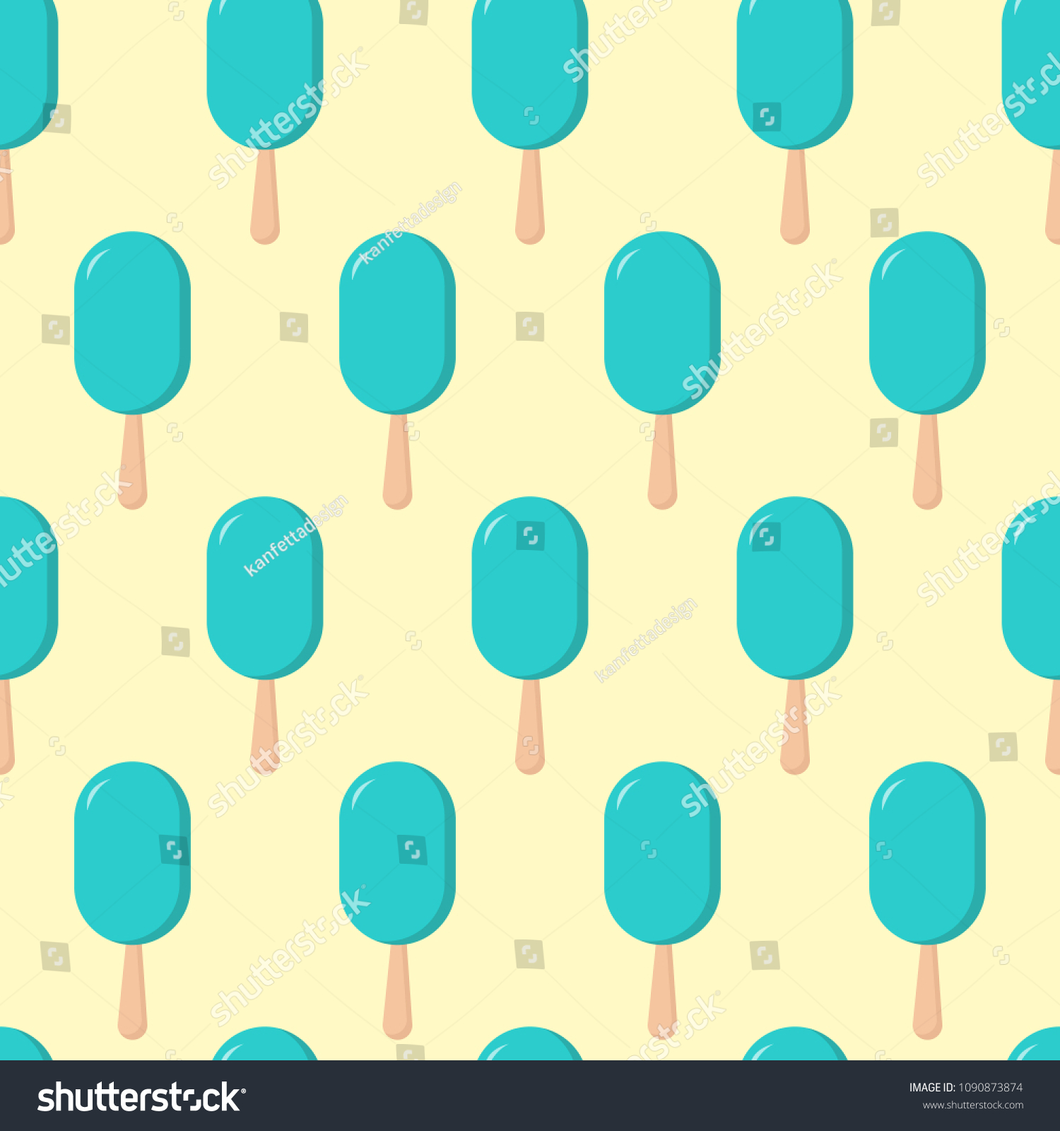 Vector Seamless Pattern Tiffany Color Ice Stock Vector Royalty Free