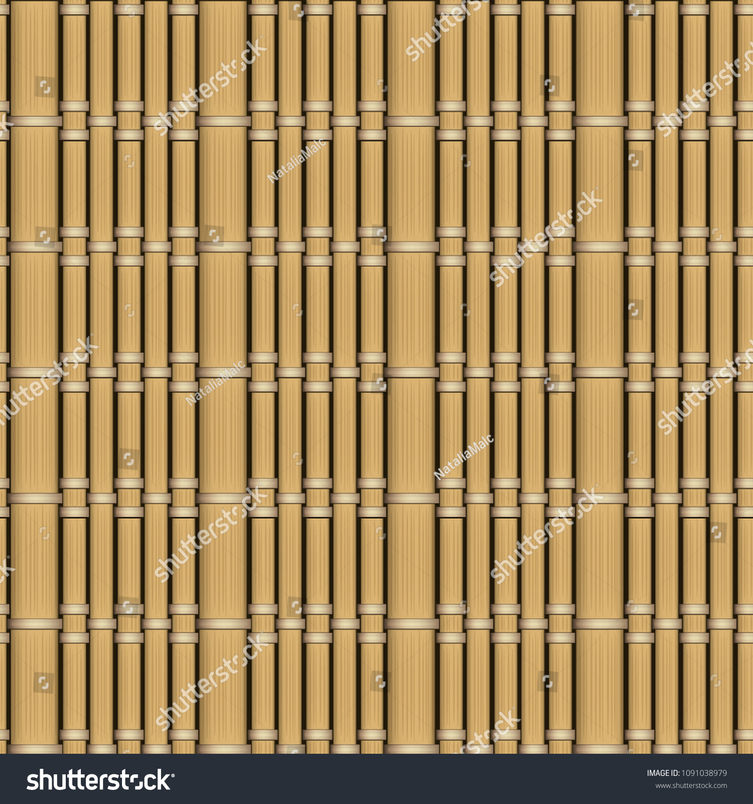 SVG of Vector seamless realistic bamboo Mat light background, yellow rattan weave rope or straw, natural ECO-texture, surface. svg