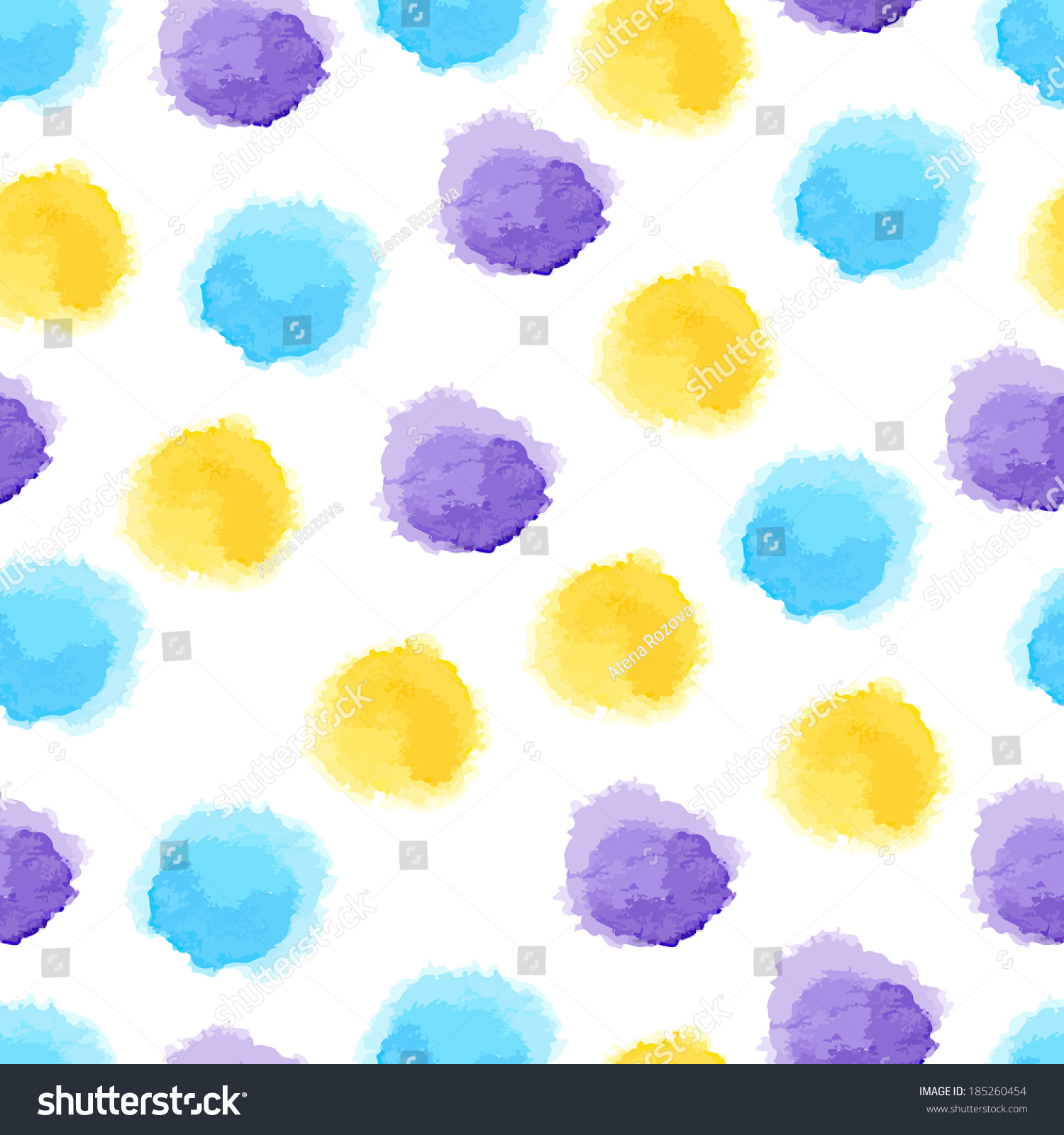 Vector Seamless Watercolor Dots Background Stock Vector Royalty