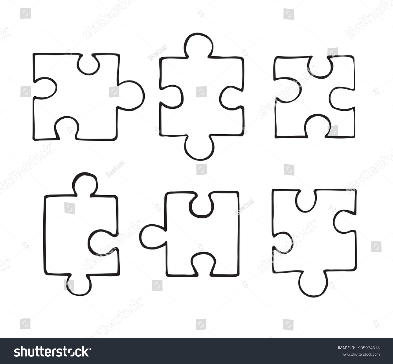 Sketch puzzle pieces Images, Stock Photos & Vectors Shutterstock