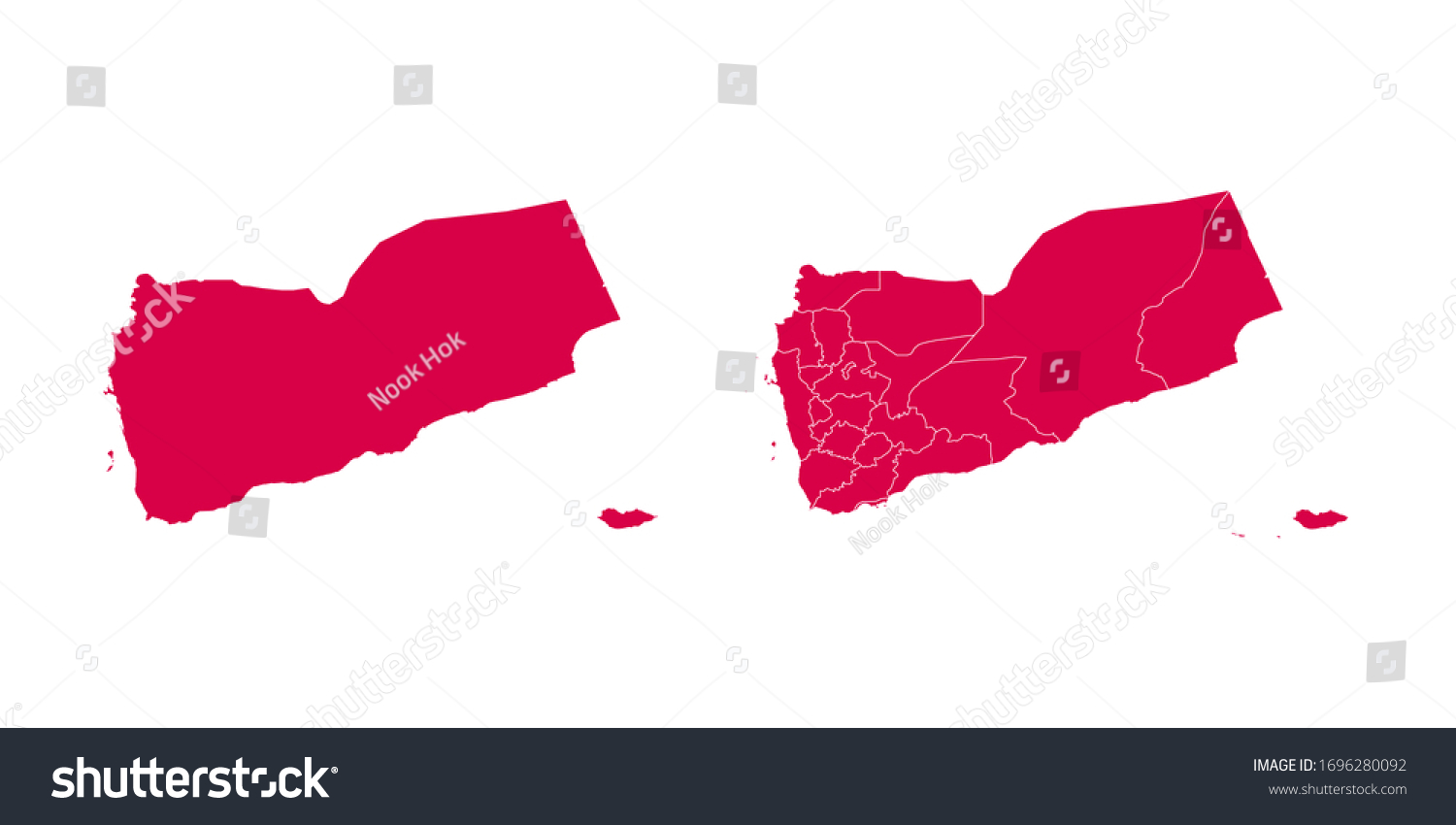 Vector Set Couple Red Map Yemen Stock Vector Royalty Free 1696280092 Shutterstock 