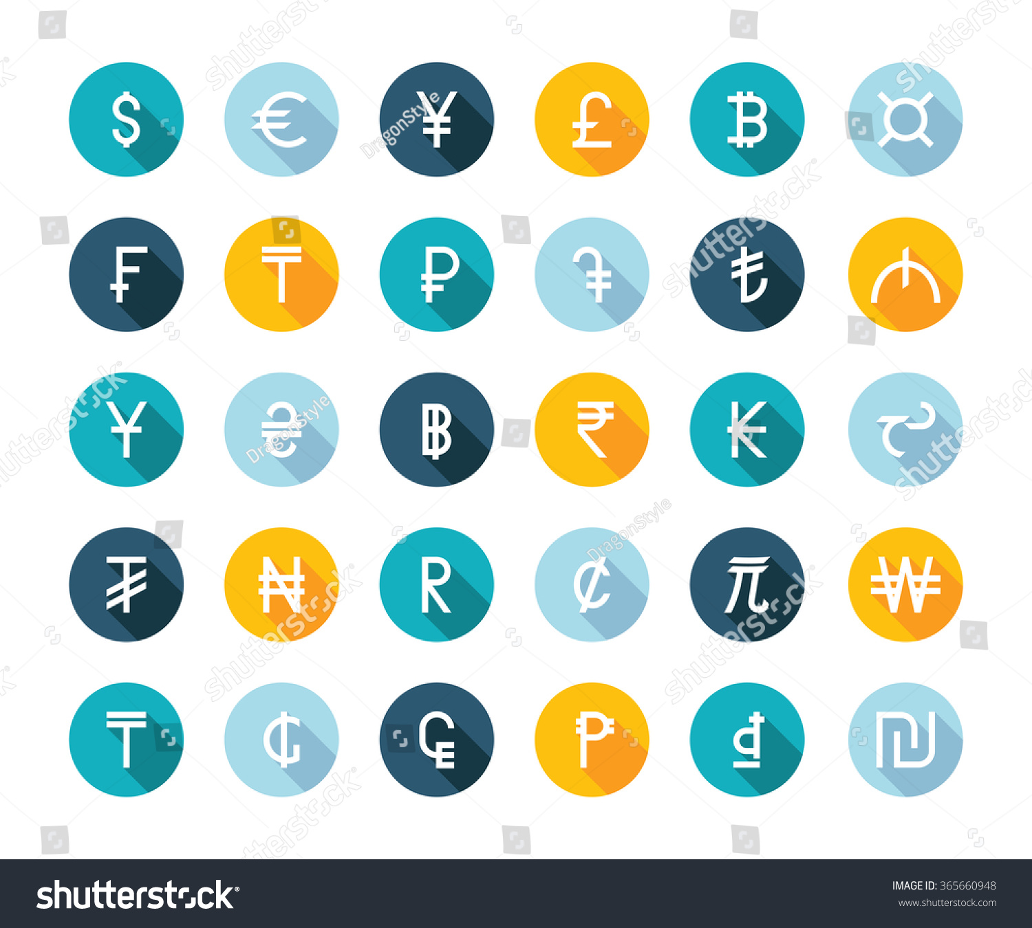 Vector Set Currency Symbols World Money Stock Vector (Royalty Free ...