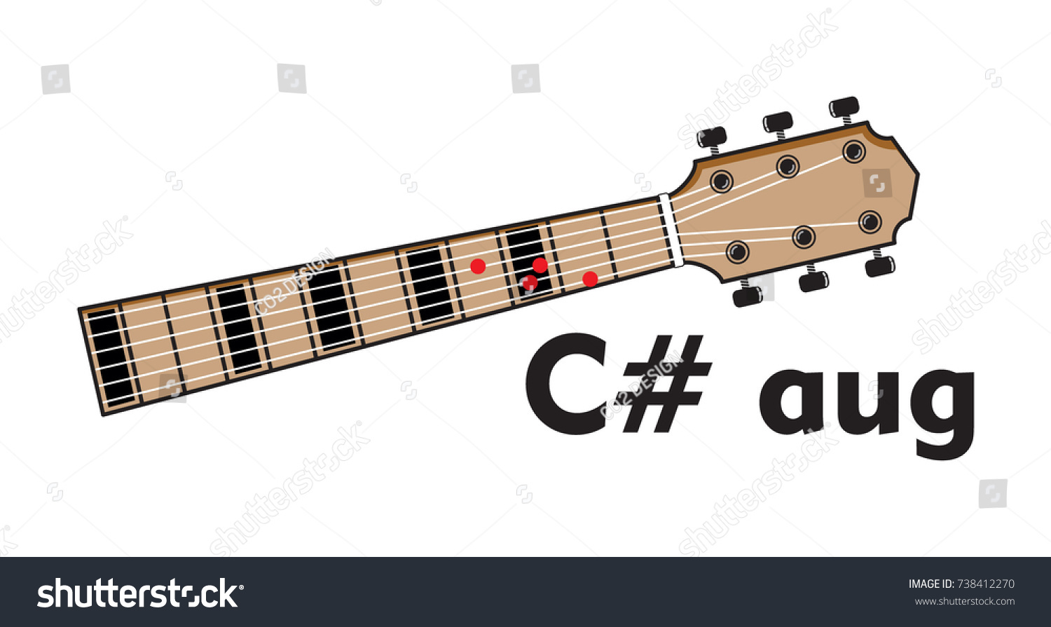 Vector Set Guitar Chord Chord Diagram Stock Vector Royalty Free