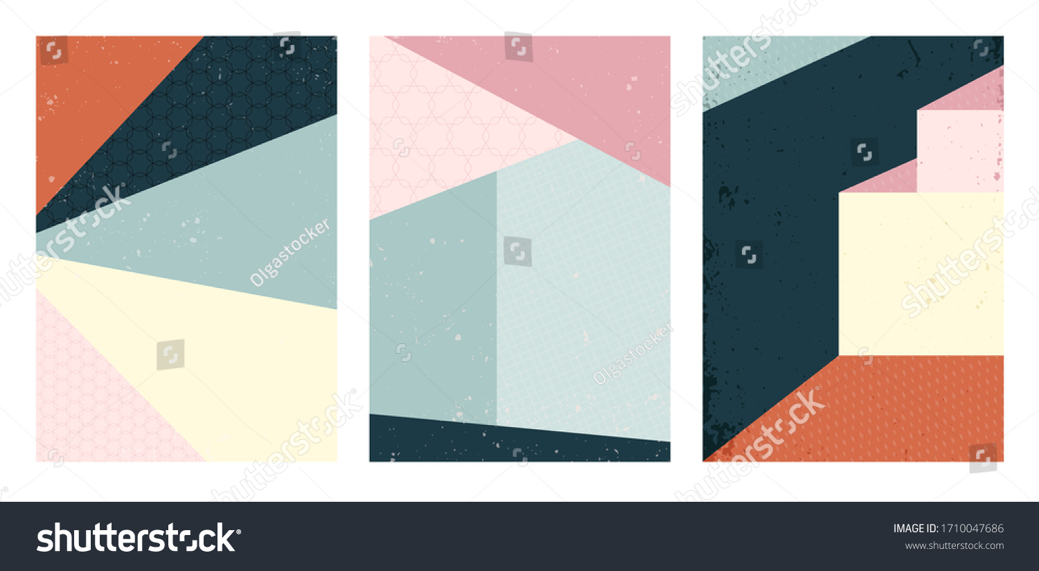 Vector Set Abstract Architecture Covers Modern Stock Vector (Royalty