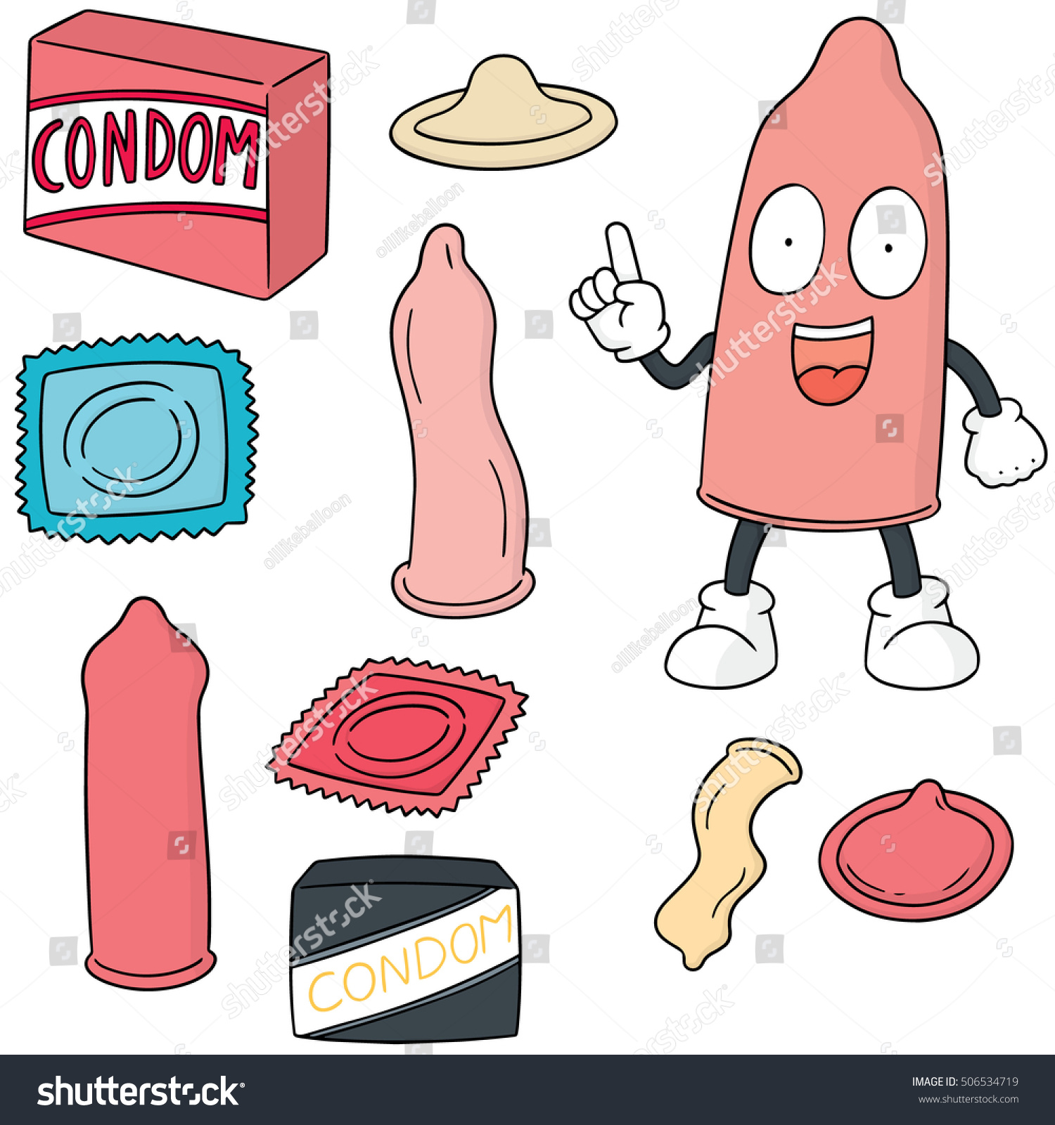 Vector Set Of Condom 506534719 Shutterstock 