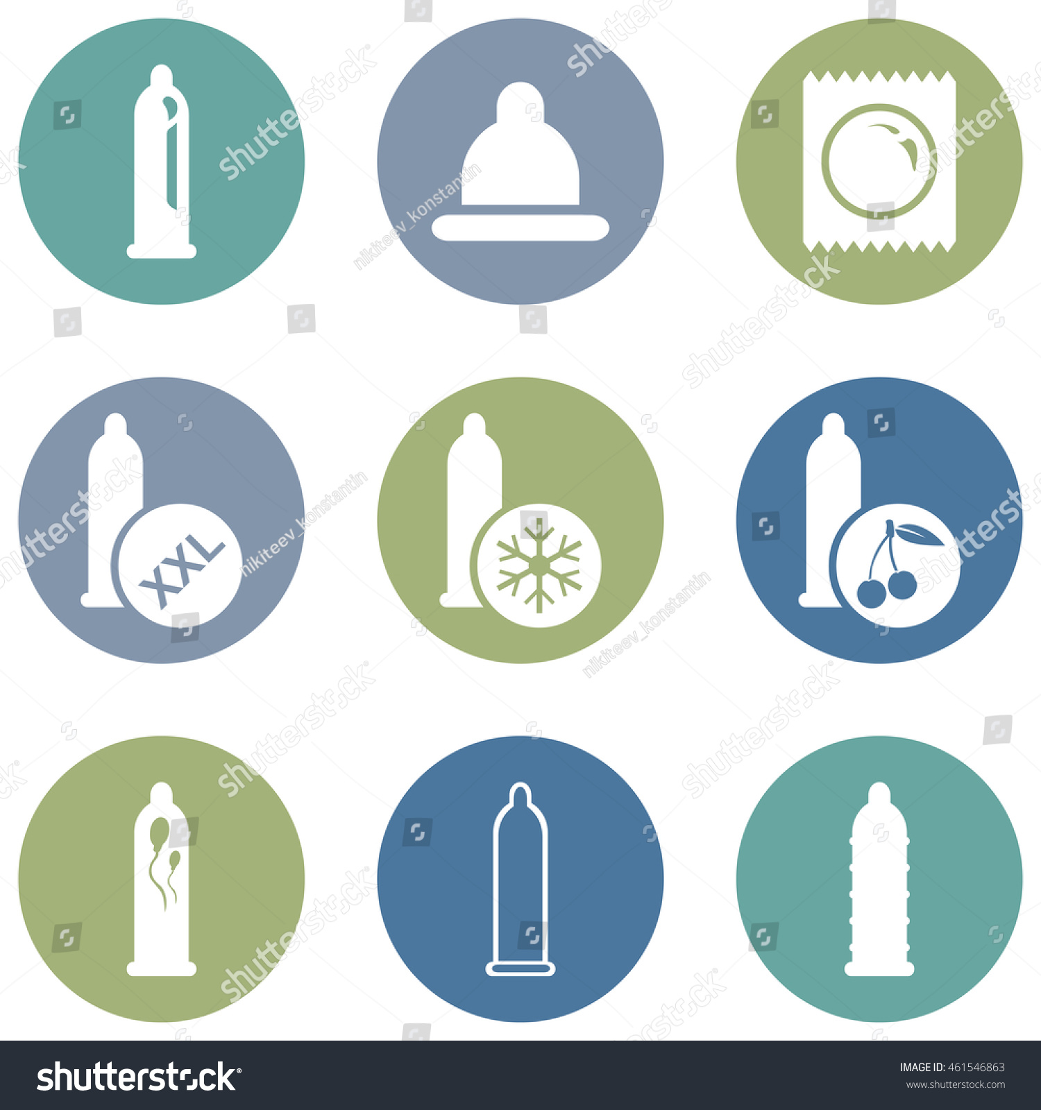 Vector Set Condom Icons Types Condoms Stock Vector Royalty Free 461546863 Shutterstock 5149