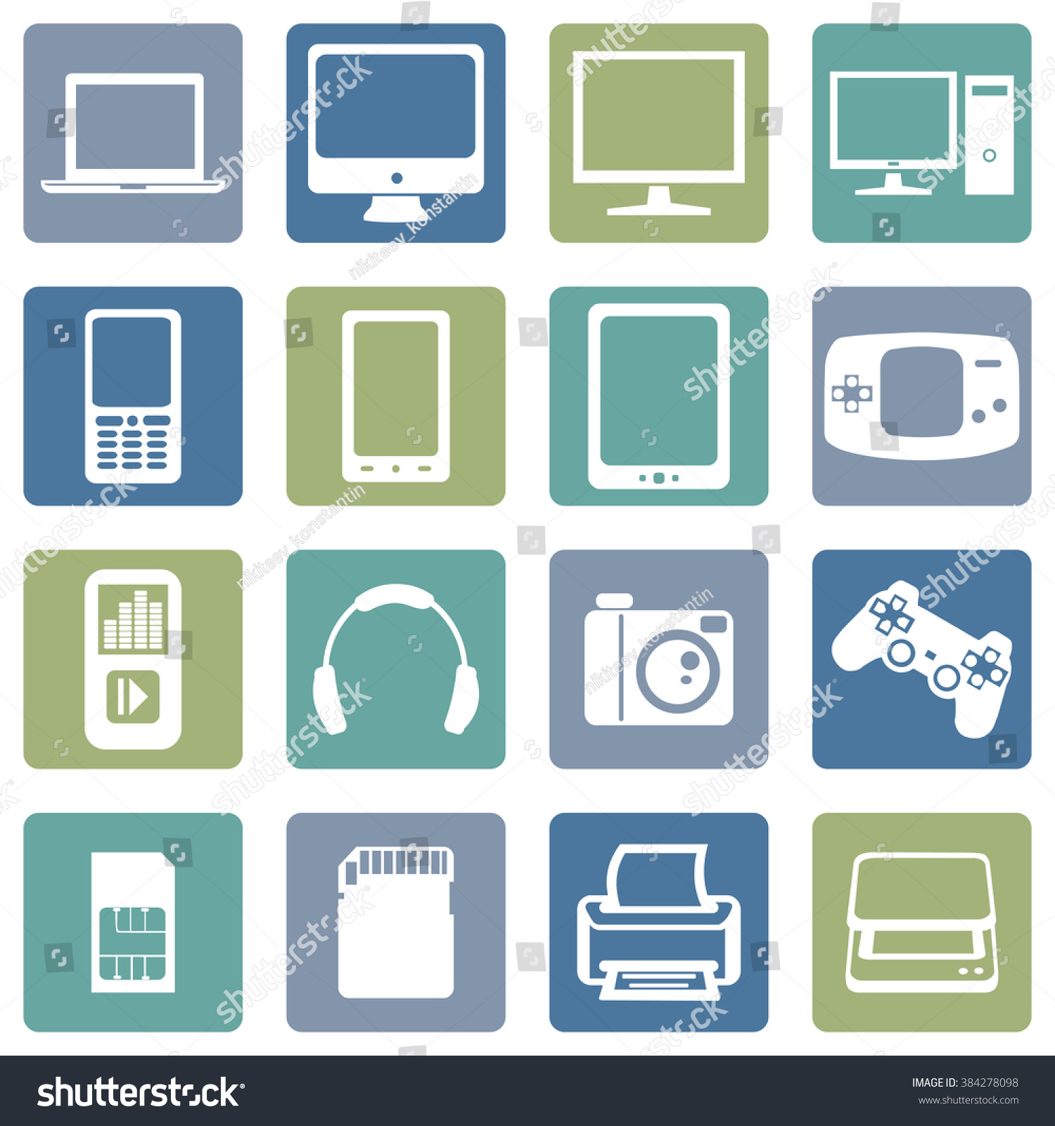 Vector Set Digital Devices Icons Laptop Stock Vector ...