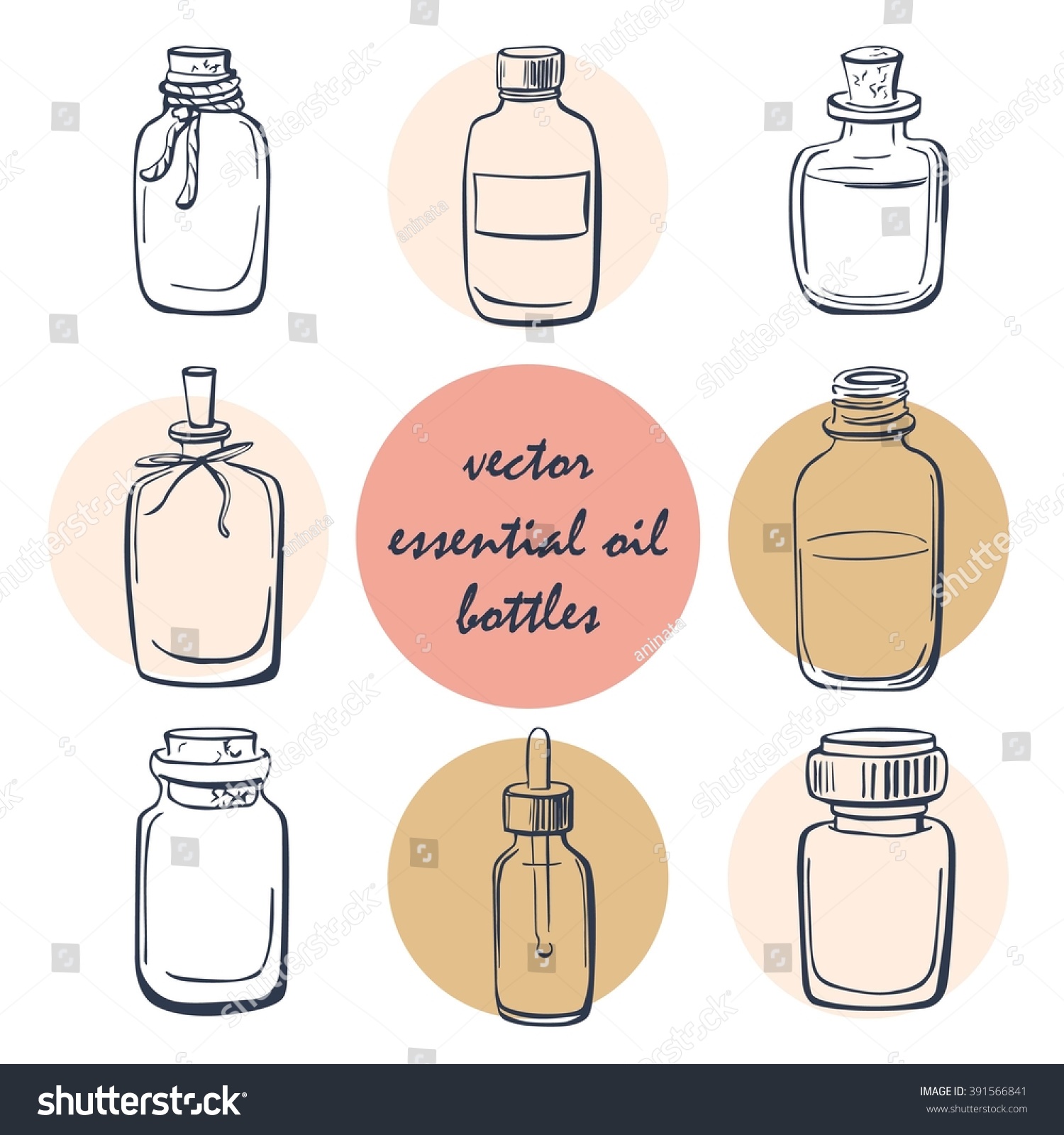 essential bottle vector Oil Bottles Stock Essential Vector Vector Set Doodle