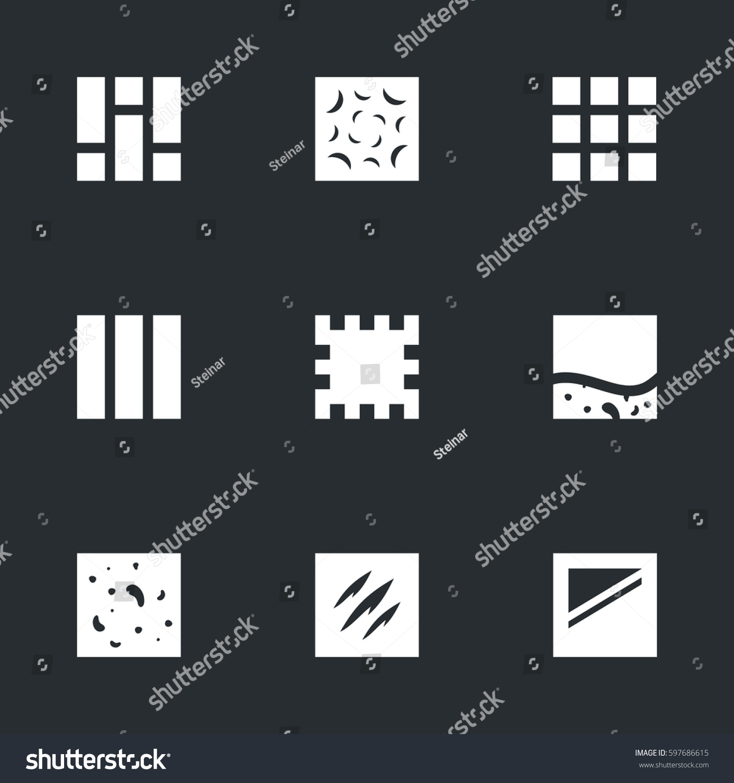 Vector Set Flooring Icons Stock Vector (Royalty Free) 597686615