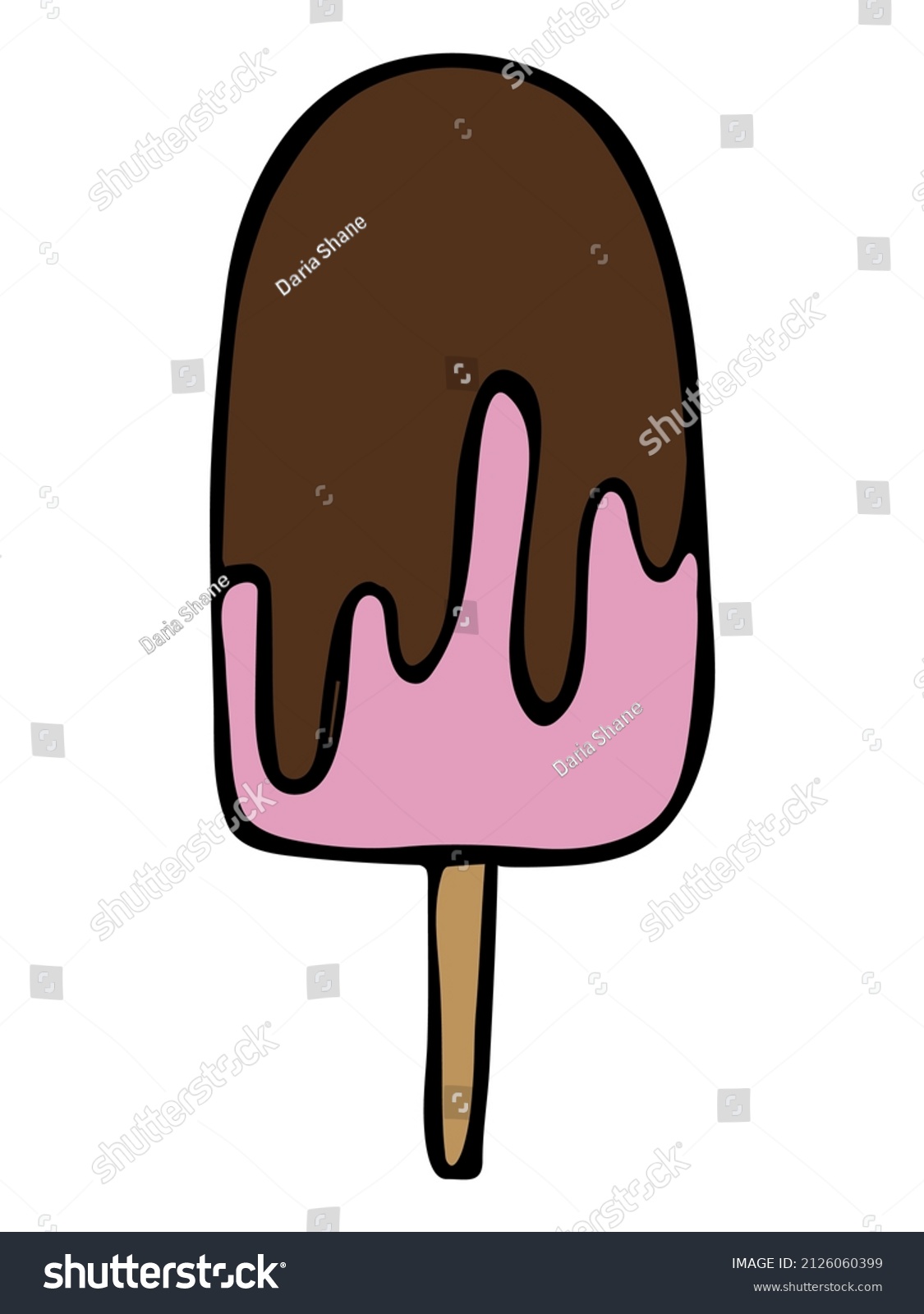 Vector Set Hand Drawn Ice Cream Stock Vector (Royalty Free) 2126060399 ...