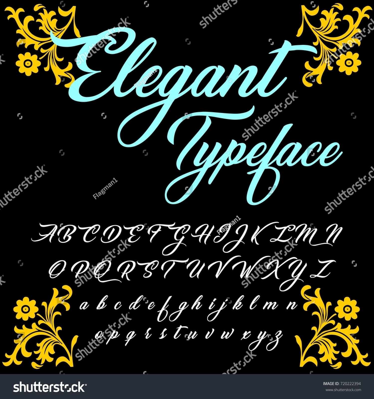 Vector Set Handwritten Abc Letters Handcrafted Stock Vector (Royalty ...