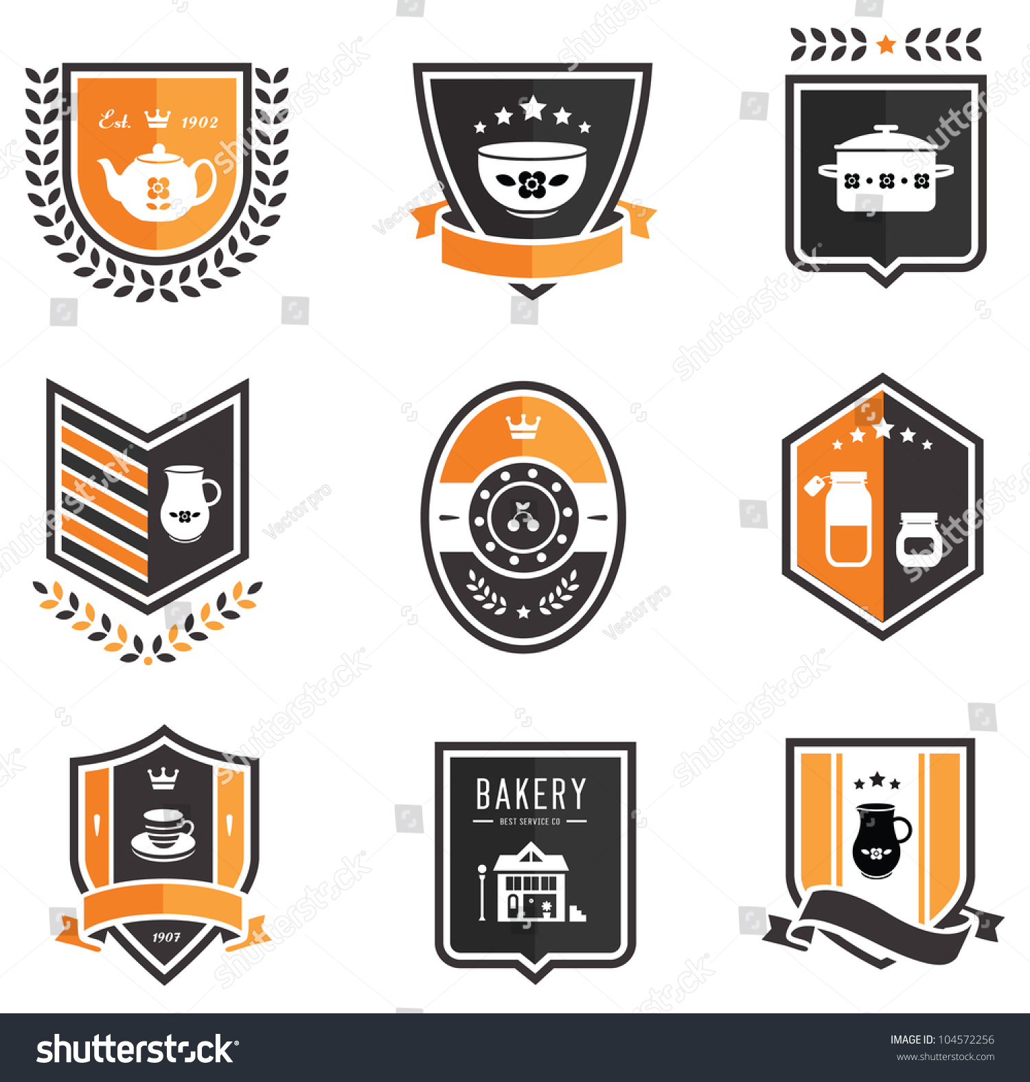 Vector Set Kitchen Badges Stock Vector Royalty Free Vector set of kitchen badges