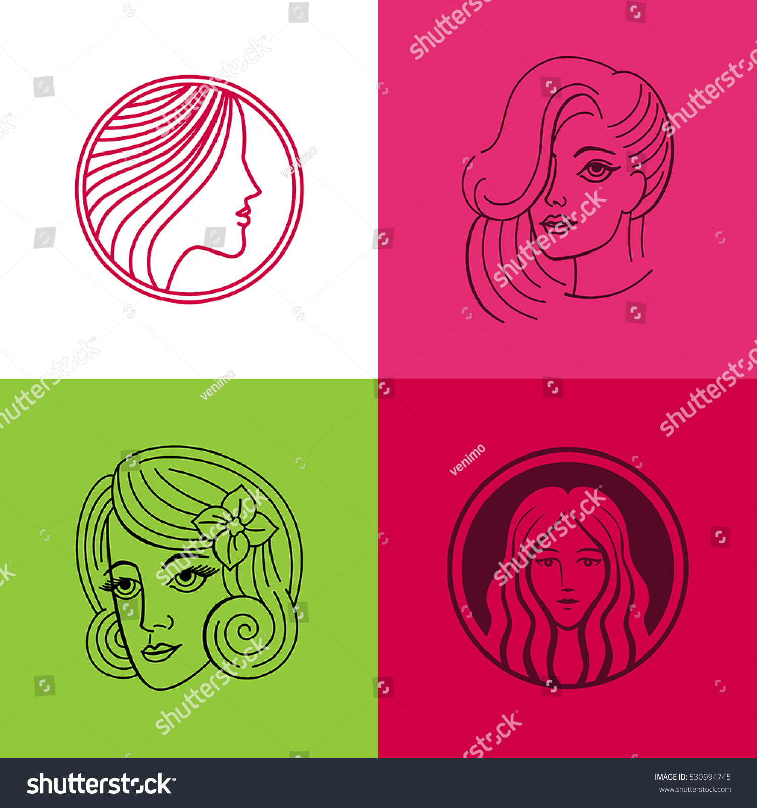 Vector Set Logo Design Templates Abstract เวกเตอร์สต็อก ปลอดค่า