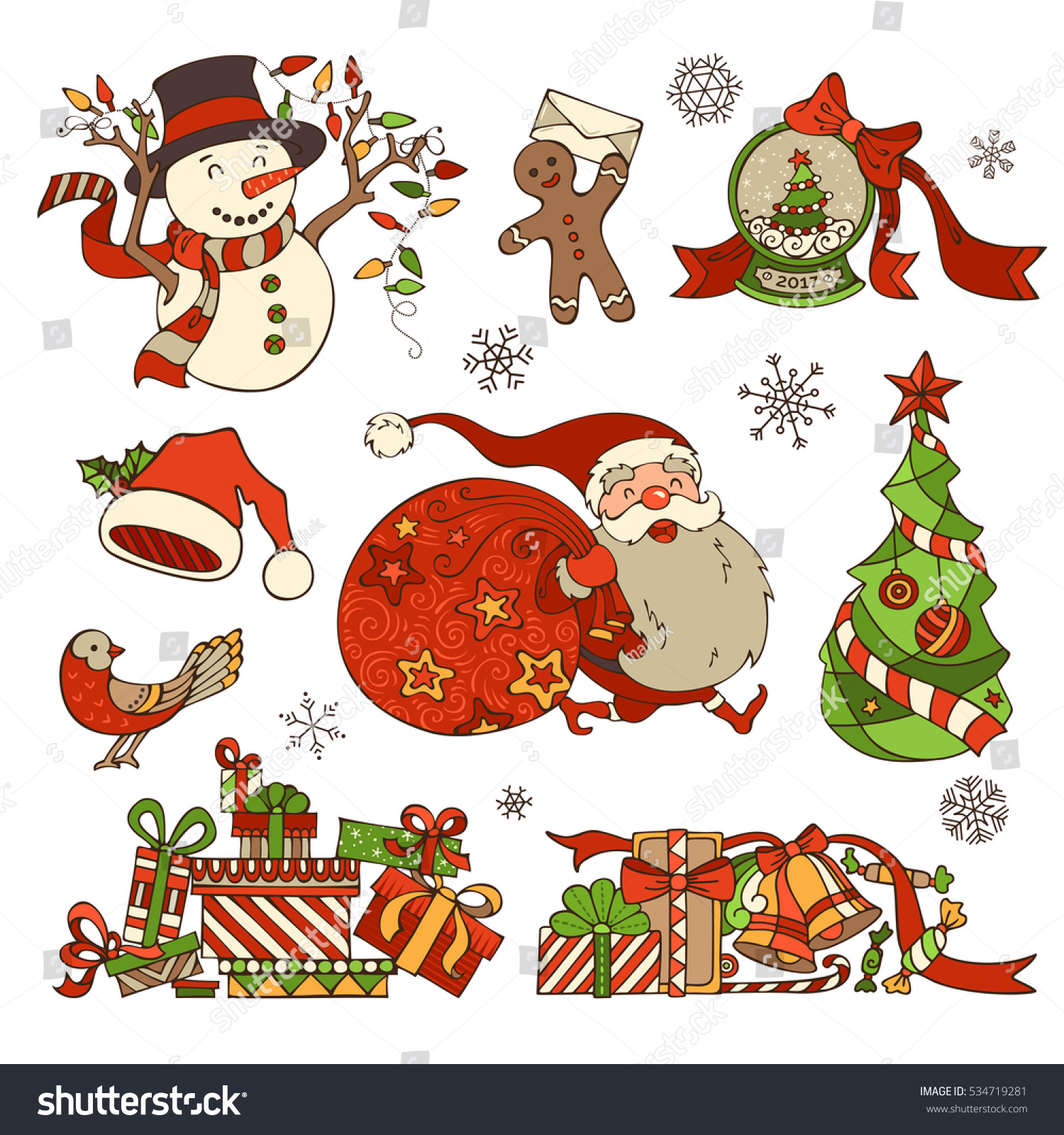 vector set of merry christmas decorations and design elements isolated on white background christmas tree - Merry Christmas Decorations vector set of merry christmas decorations and design elements isolated on white background christmas tree - Merry Christmas Decorations