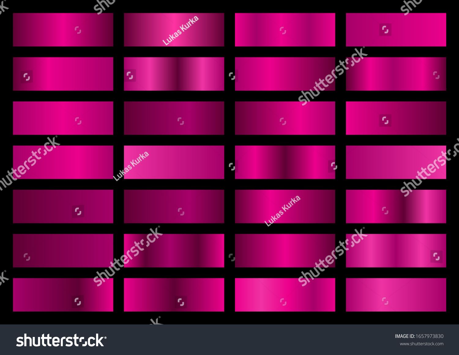 Vector Set Pink Metallic Gradients Swatches Stock Vector Royalty Free 1657973830 Shutterstock 4027