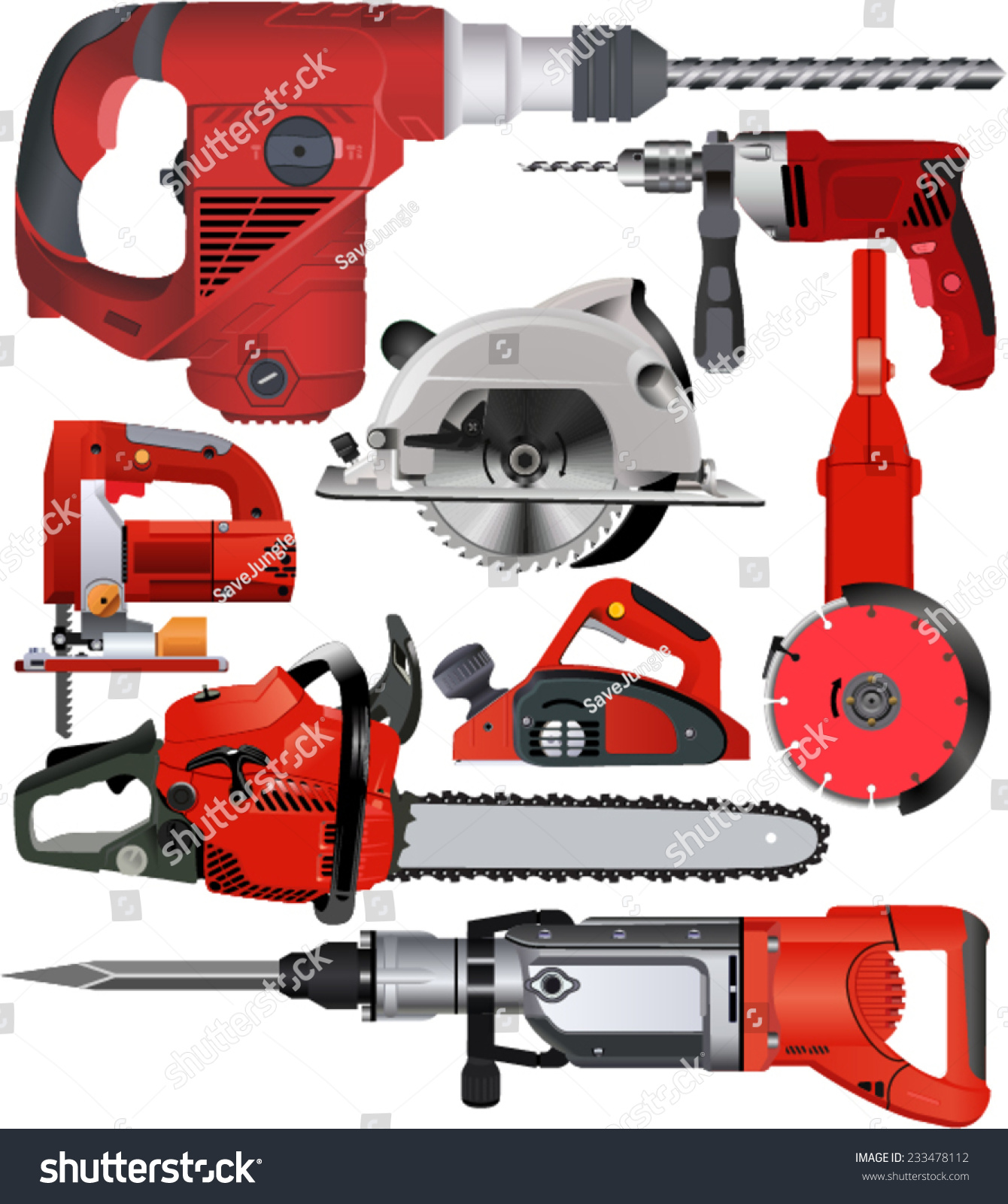 Vector Set Power Tools Stock Vector (Royalty Free) 233478112 | Shutterstock