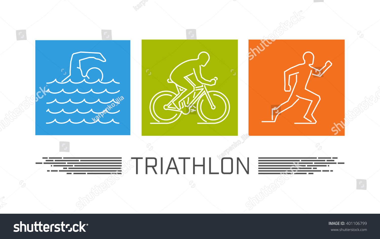 Vector Set Silhouettes Athlete Outline Figure Stock Vector (Royalty ...