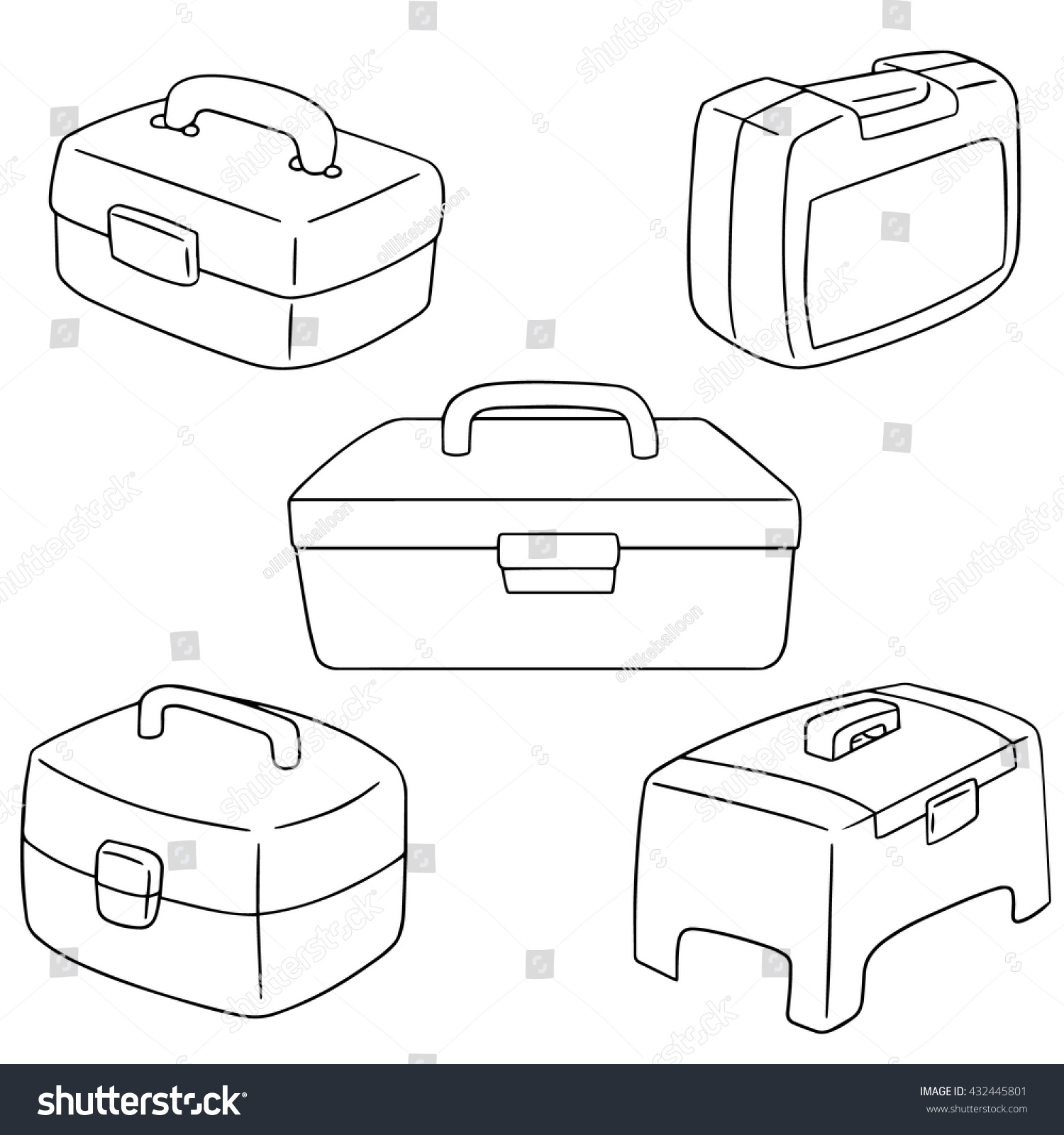 Vector Set Toolbox Stock Vector (Royalty Free) 432445801