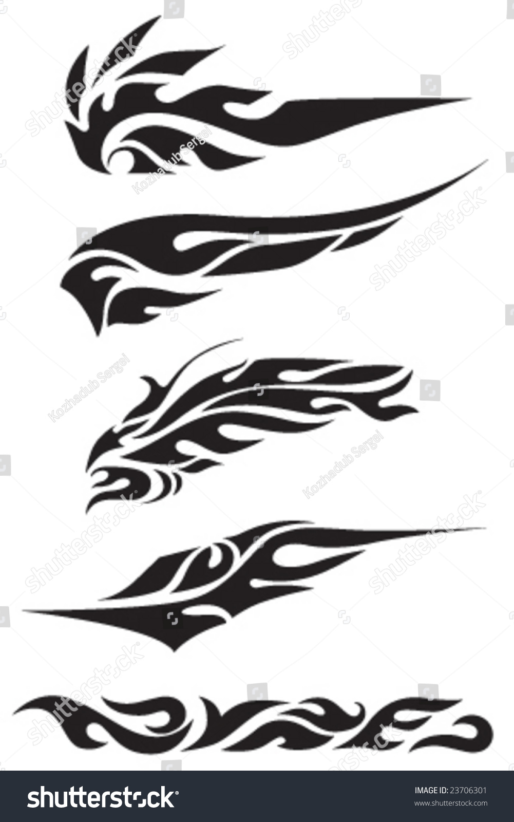 Vector Set Of Tribal Symbols - 23706301 : Shutterstock