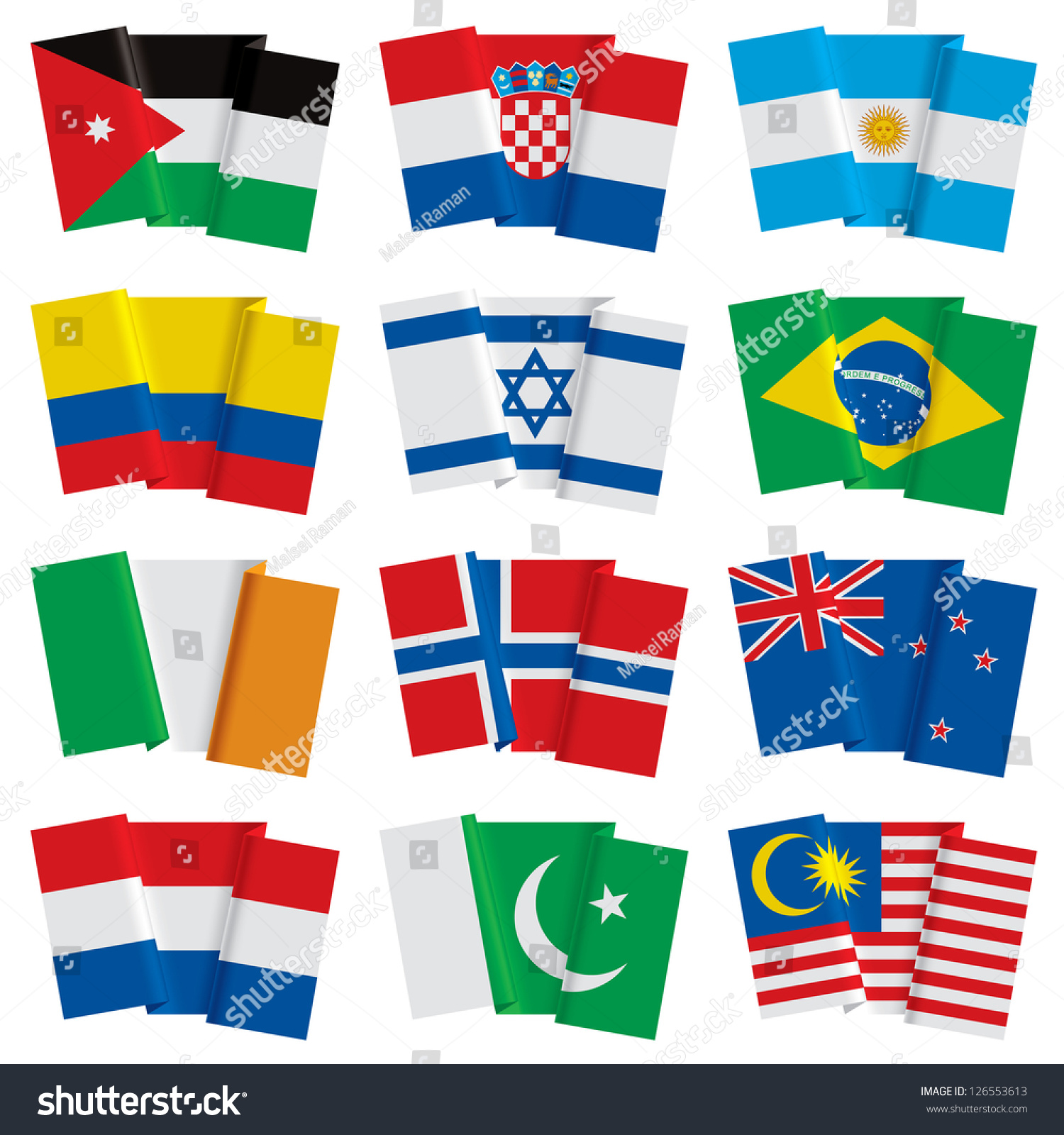 Vector Set Of World Flags - 126553613 : Shutterstock