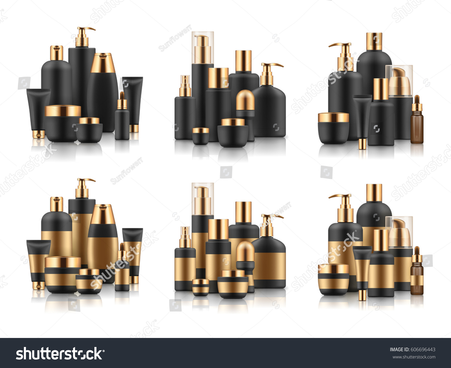 dropper vector bottle Cosmetic Luxury On Packaging Vector Stock Vector Sets