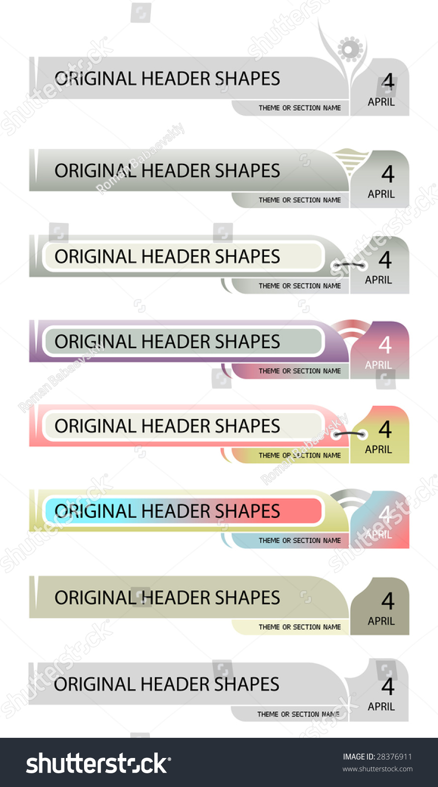 SVG of Vector shape for headers, easy to use separate parts, simple to recolour.  This shape perfectly aligned about pixels,  you can use it for creation of precise design. EPS, SVG, JPG, AI. svg